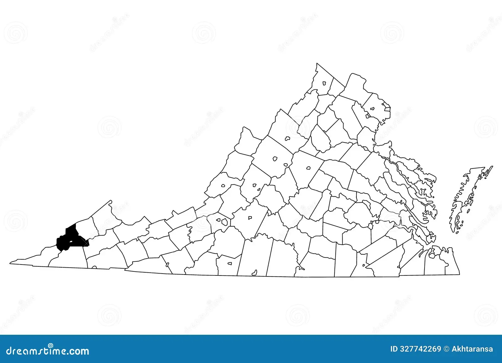 Printable Virginia County Map