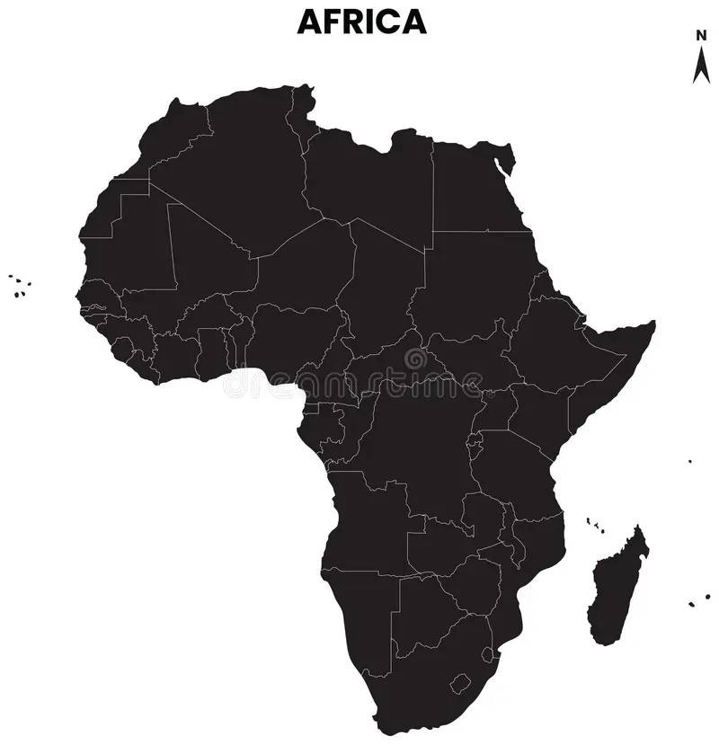 Map Showing Africa Countries Stock Vector Illustration Of Updates Cartoon 286616603