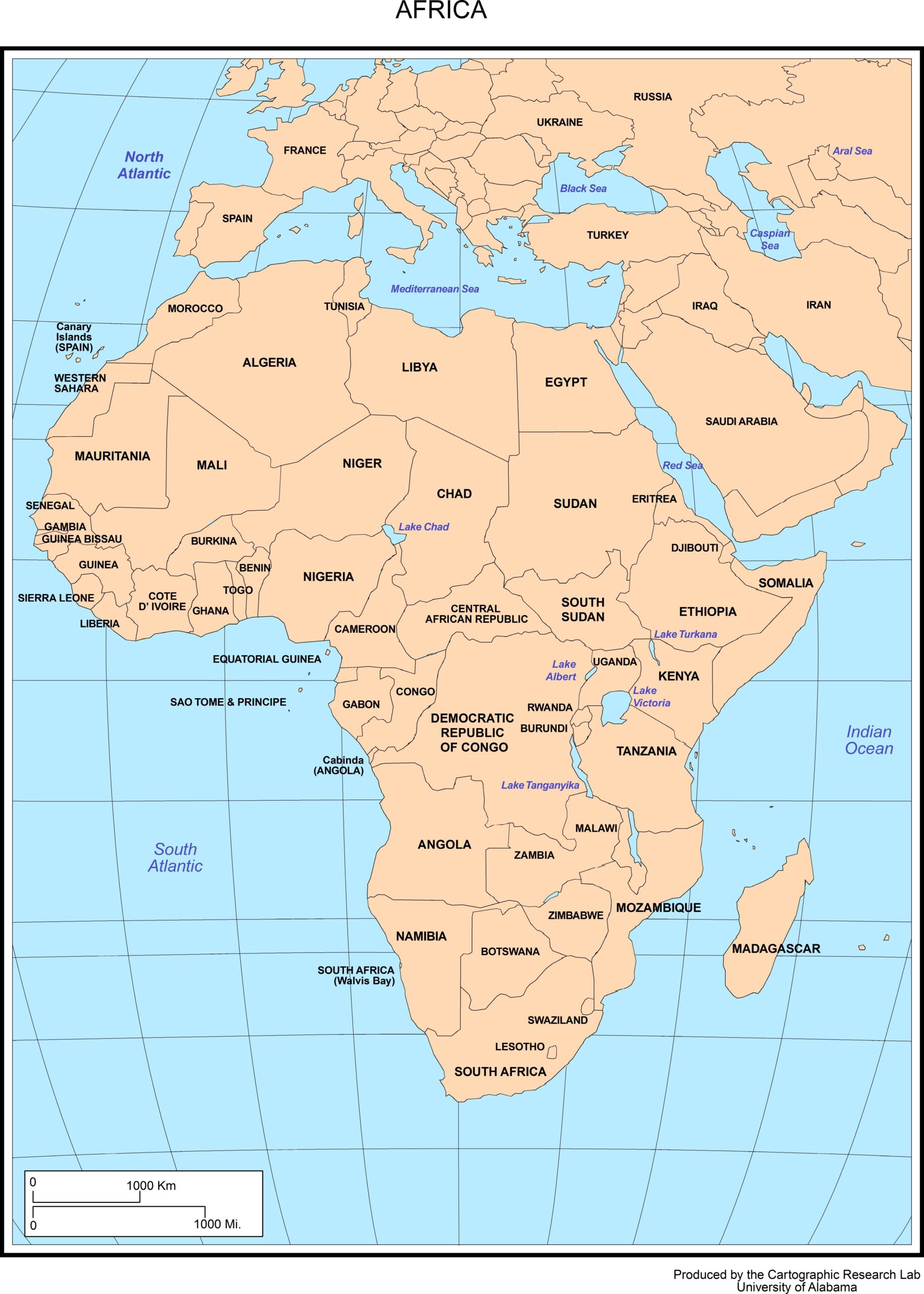 Africa Map Printable Pdf Free Download