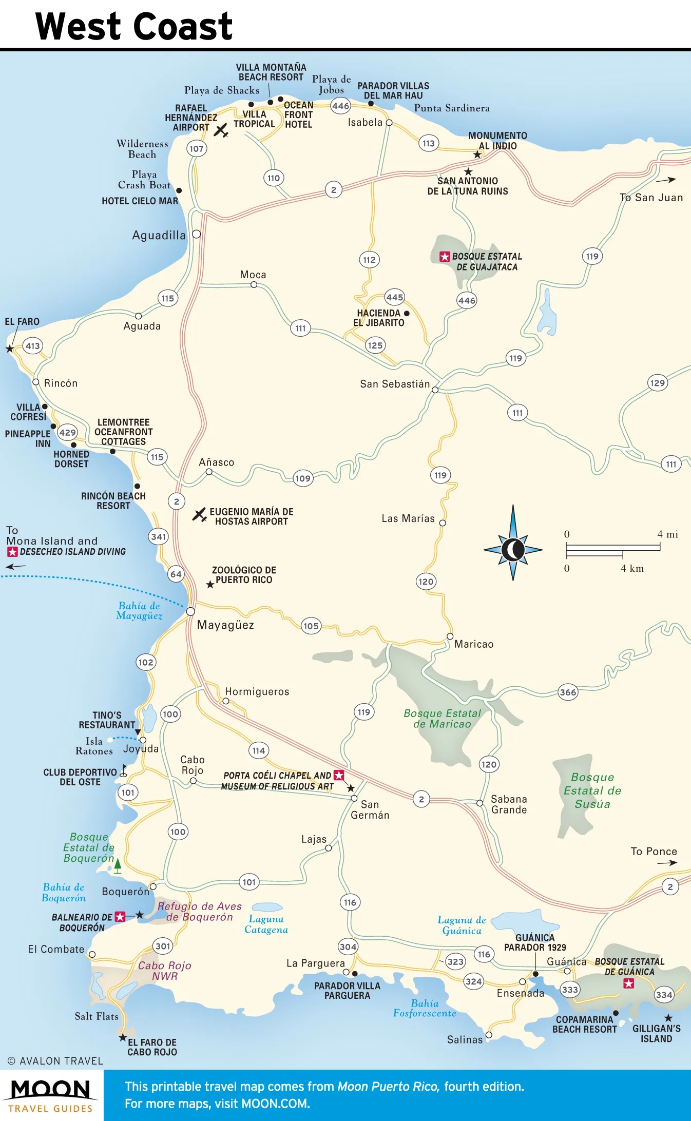 Map Of Puerto Rico Printable