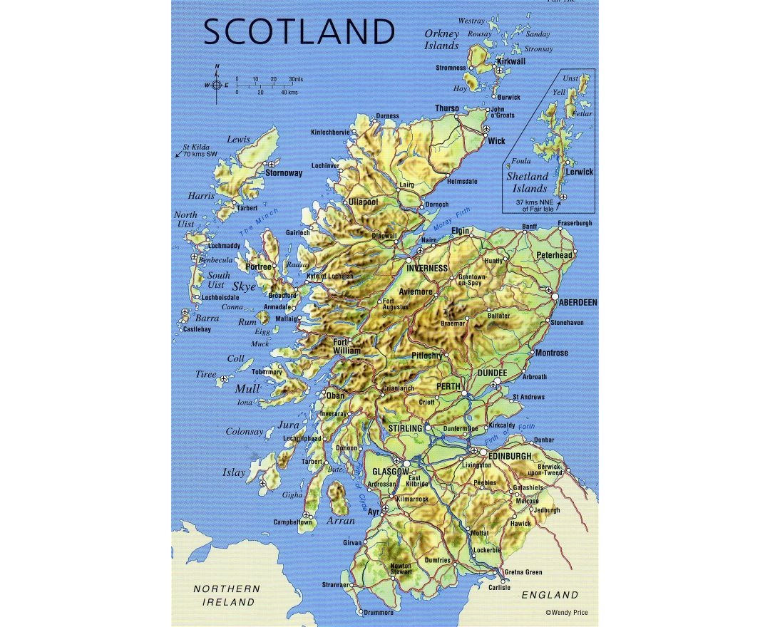 Maps Of Scotland Collection Of Maps Of Scotland United Kingdom Europe Mapsland Maps Of The World