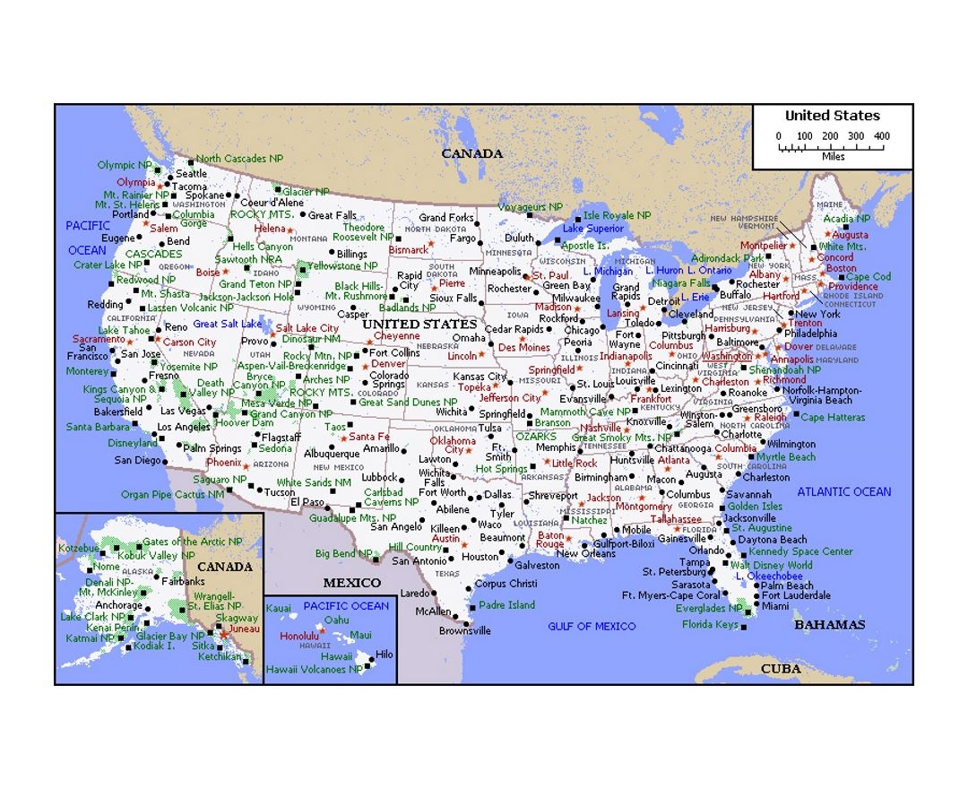 Maps Of The USA the United States Of America Political Administrative Geographical Physical Elevation Relief Tourist Road And Other Maps Of The USA Maps Of The USA States All