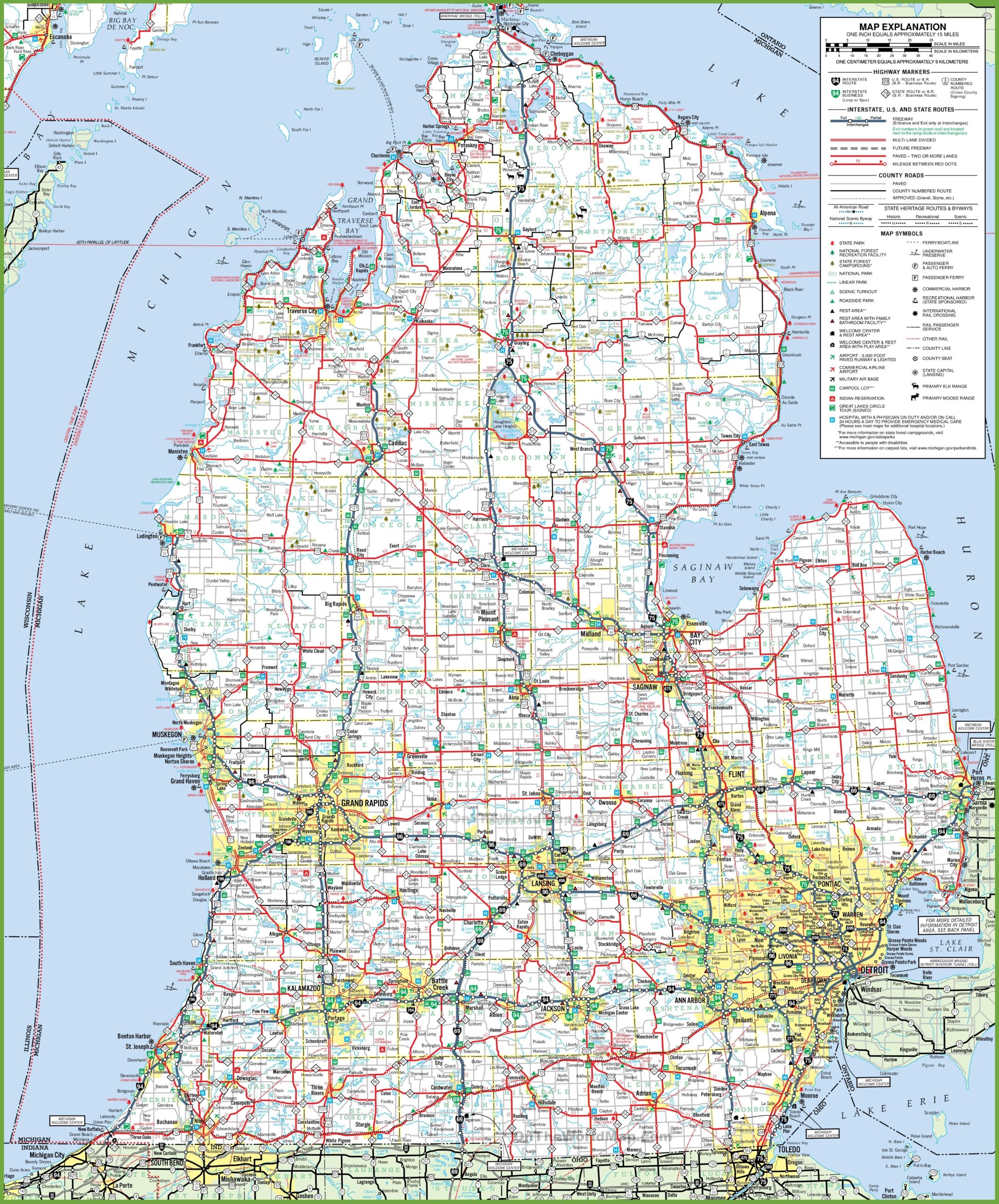 Michigan Map Worksheets Library