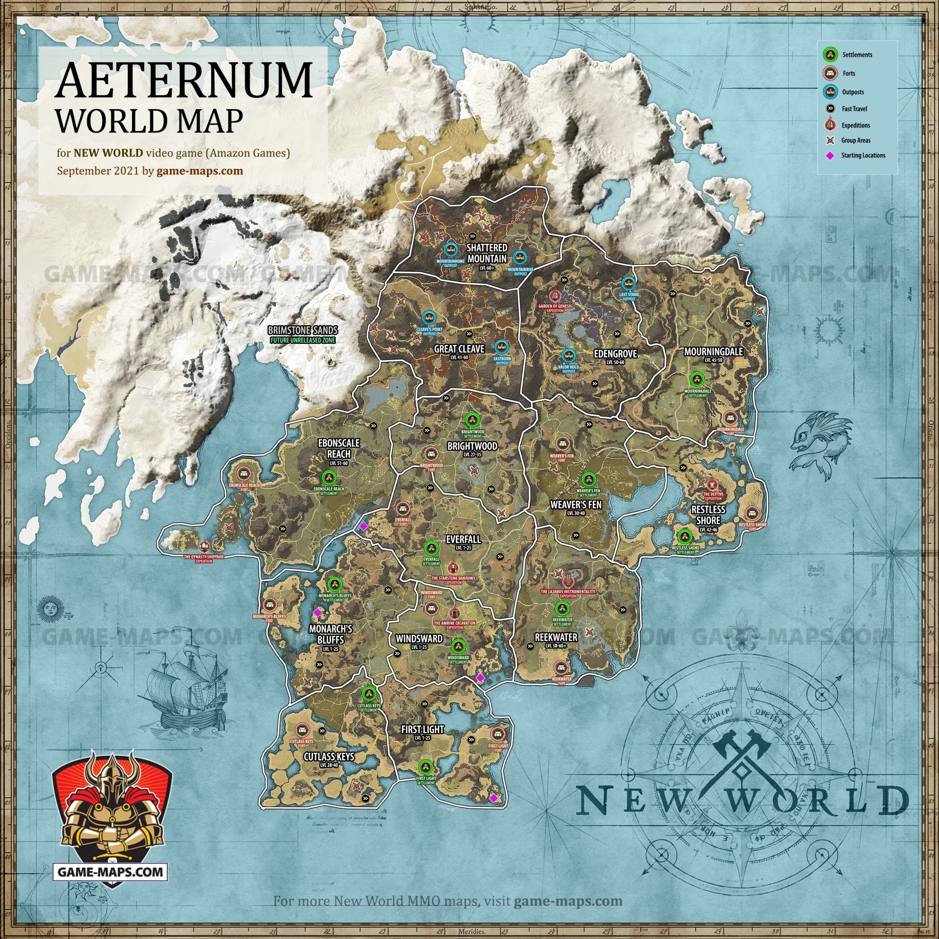 New World Maps New World MMO