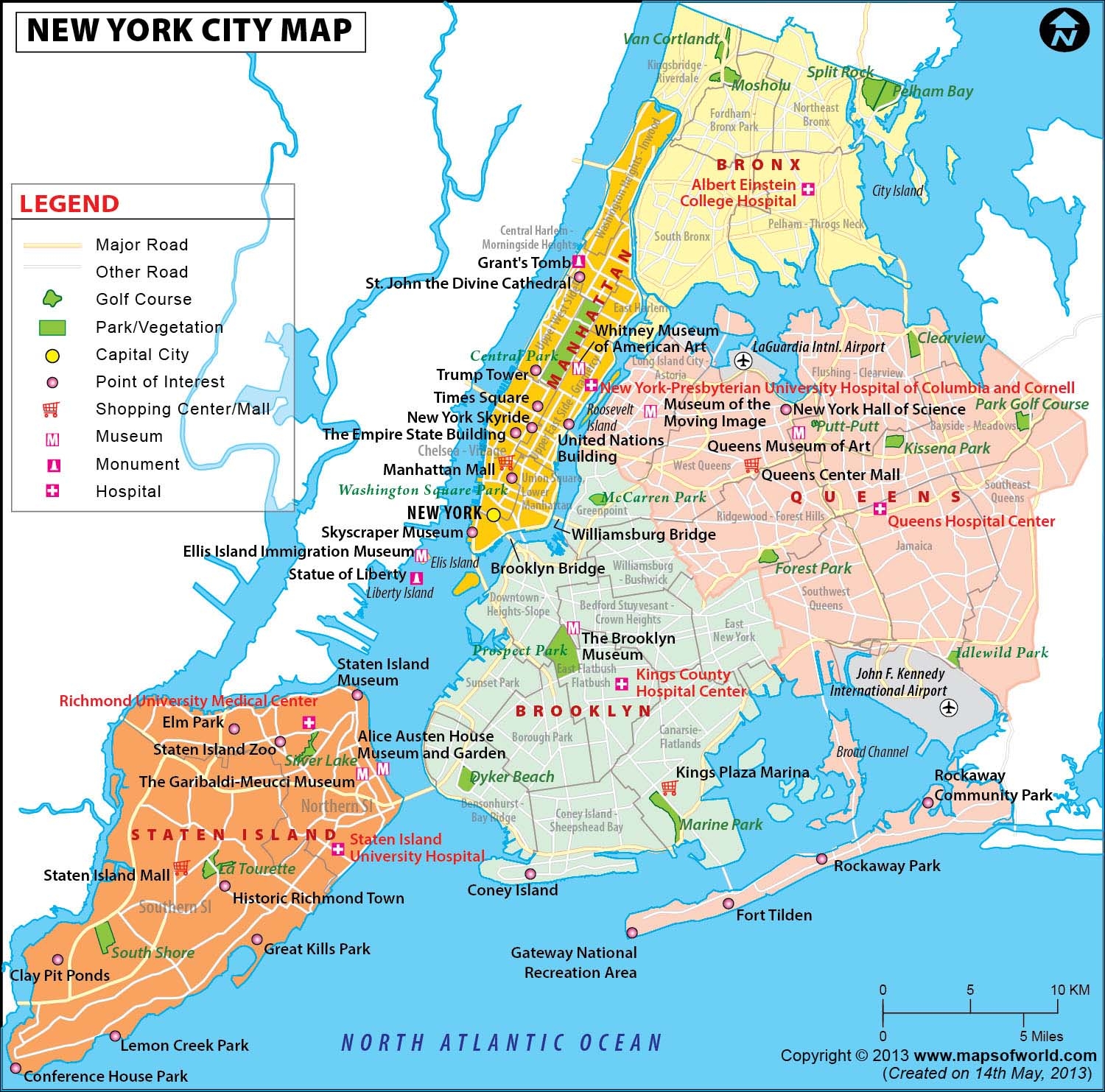 New York City Map Detailed USA City Maps