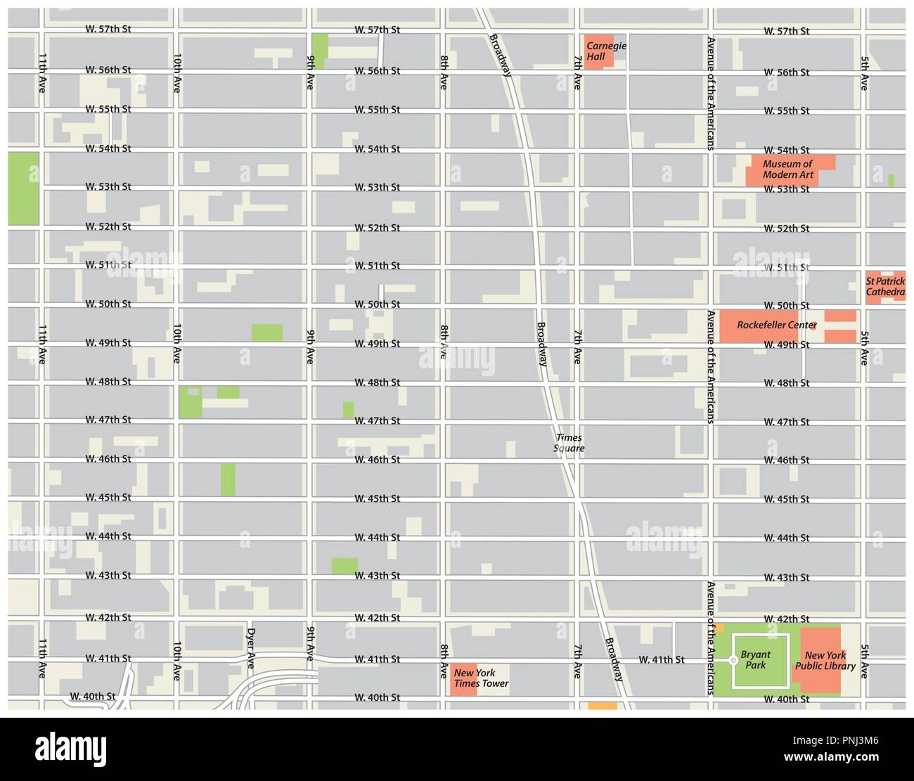 New York City Street Map Hi res Stock Photography And Images Alamy