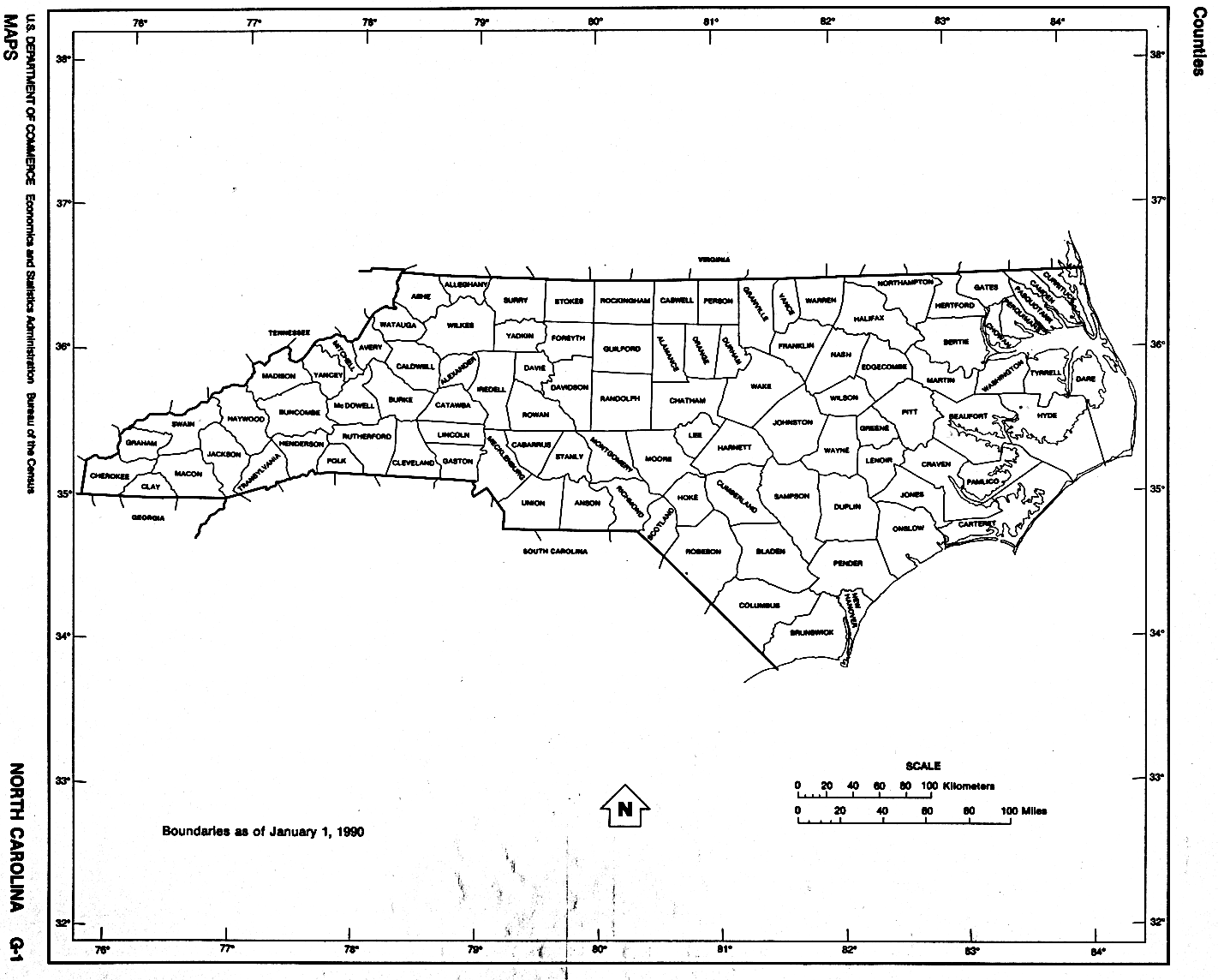 Printable Nc Map