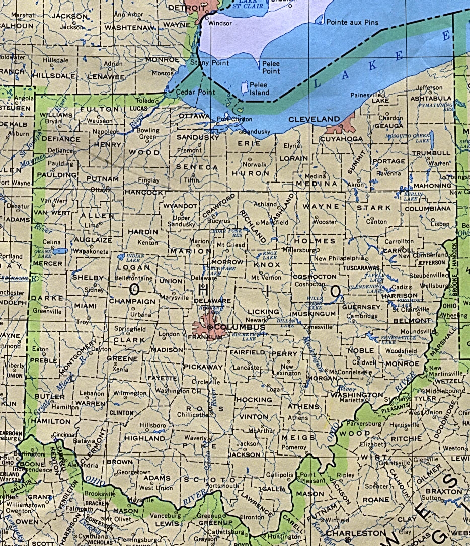 Ohio County Map Printable