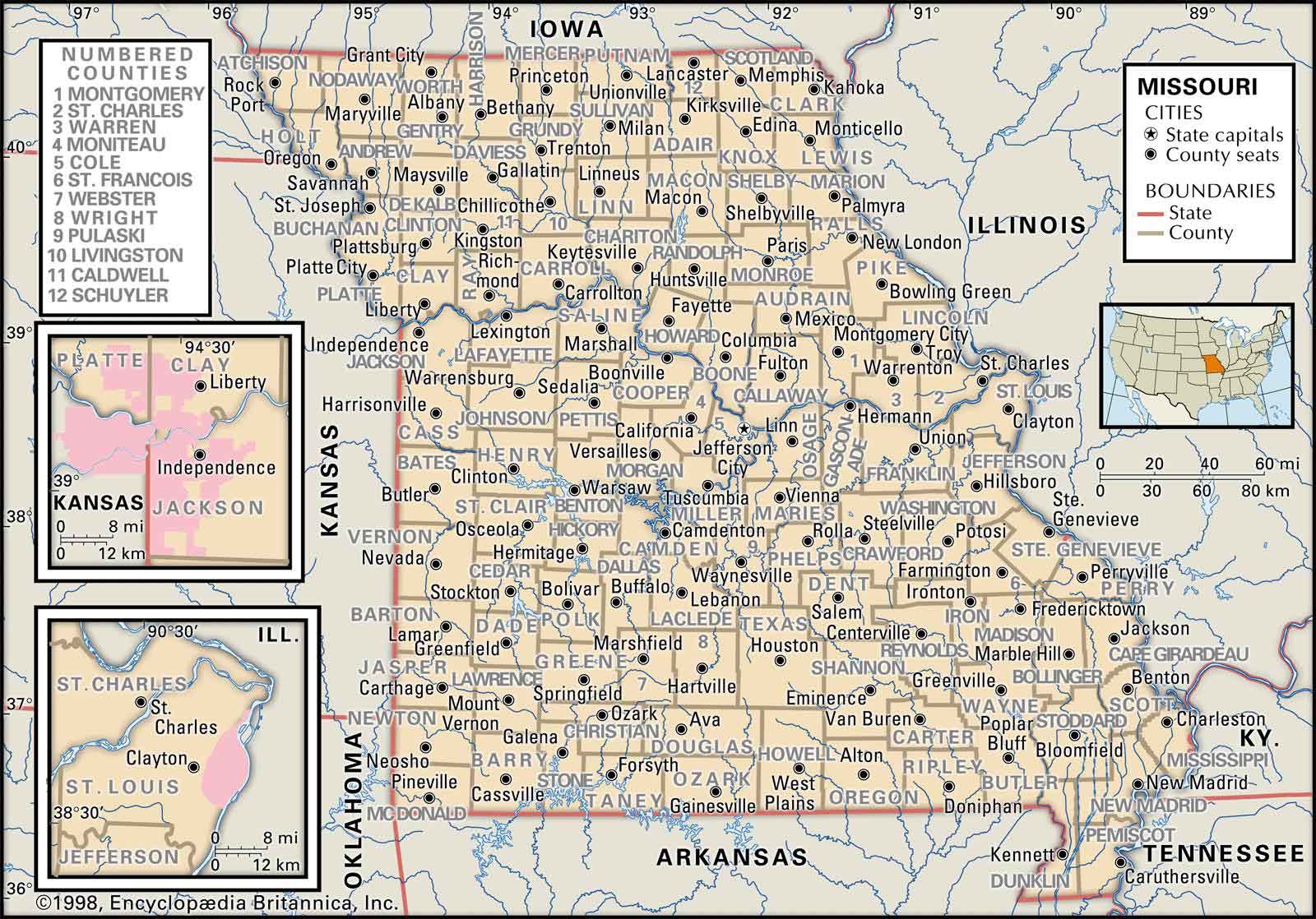 Printable Missouri Map