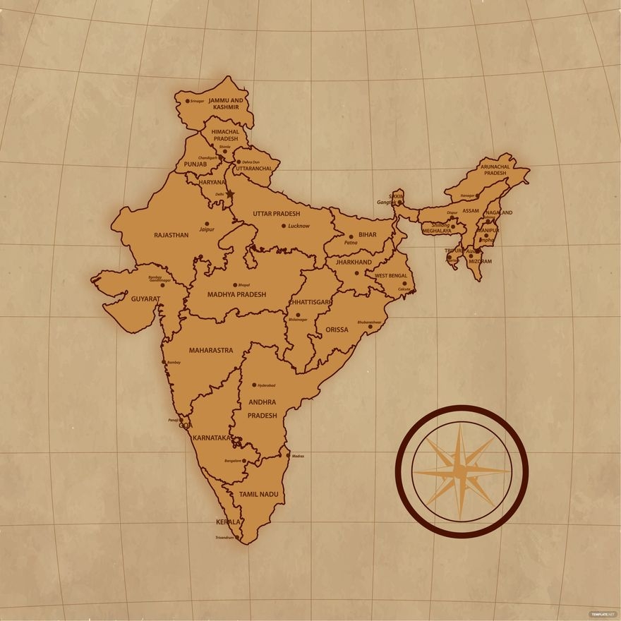 Printable Map India