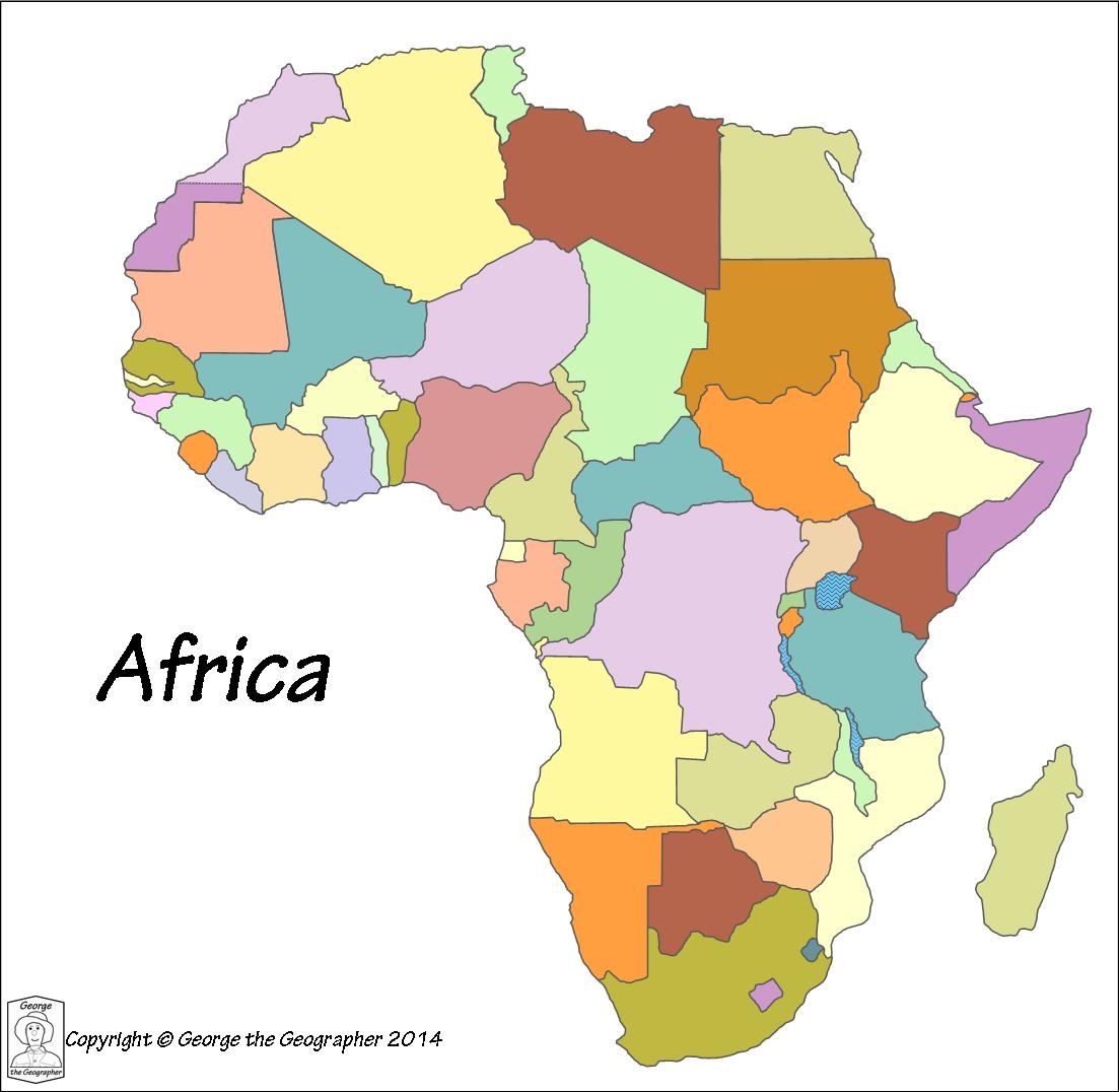 Printable Continent Map