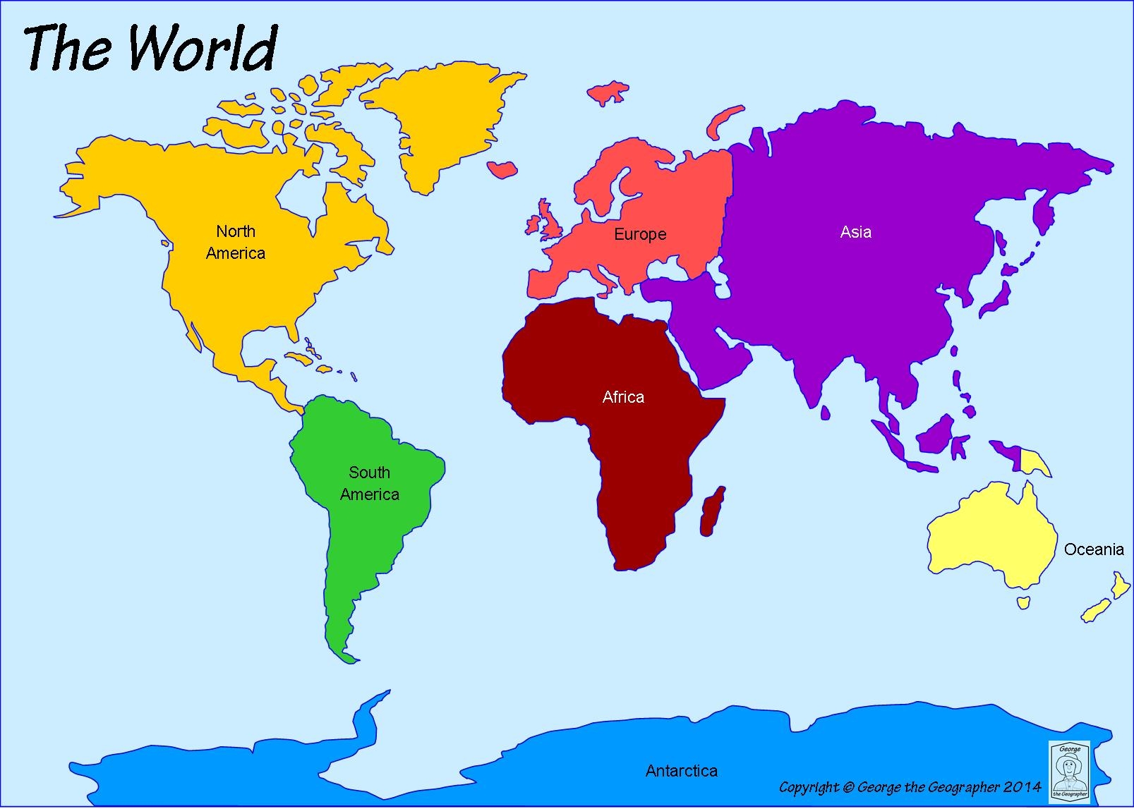 North America Continent Map Printable