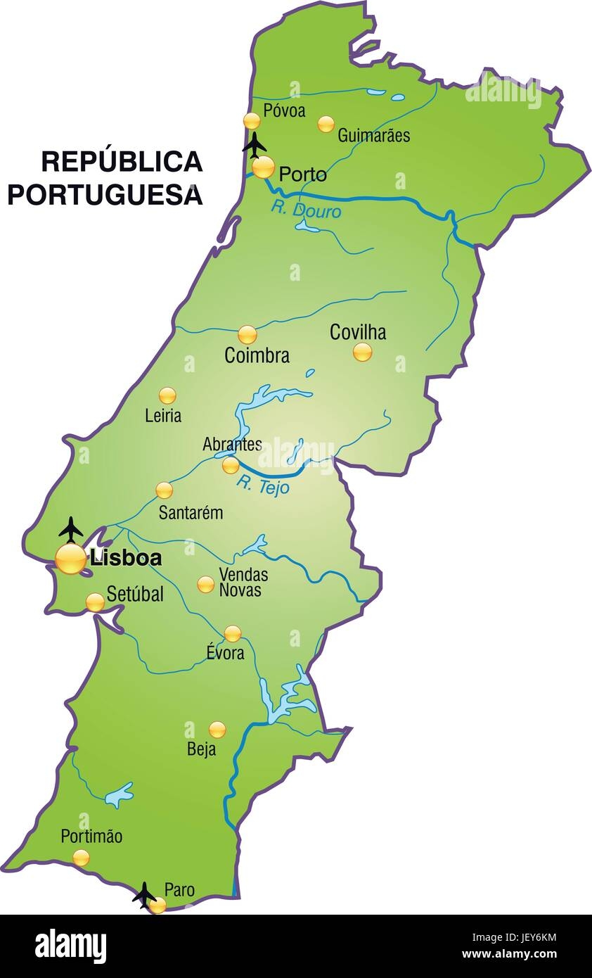 Outline Map Portugal Hi res Stock Photography And Images Alamy