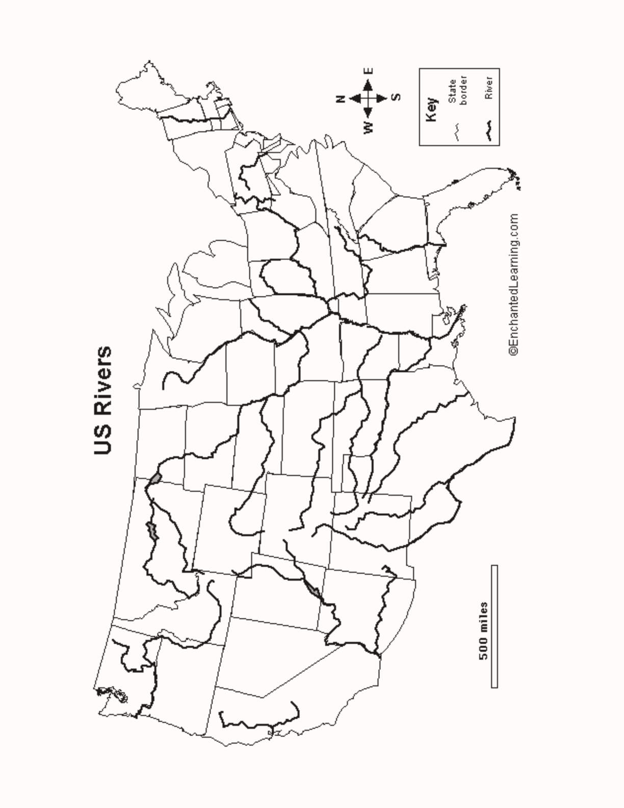 Blank Printable Map Of Us