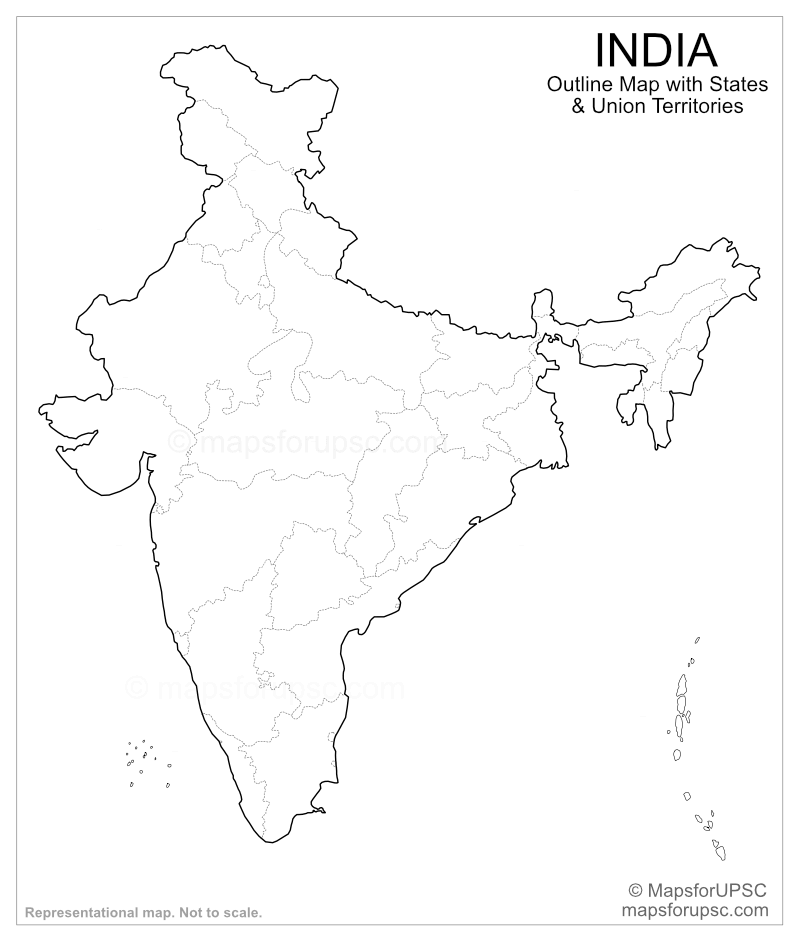 Outline Maps Of India And The World With Free PDF Downloads
