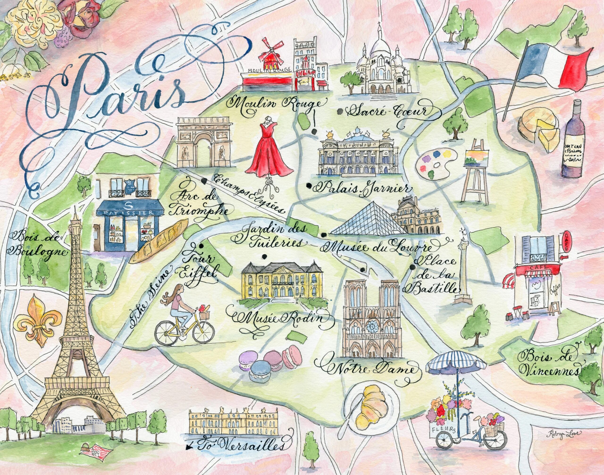 Printable Map Of Paris France