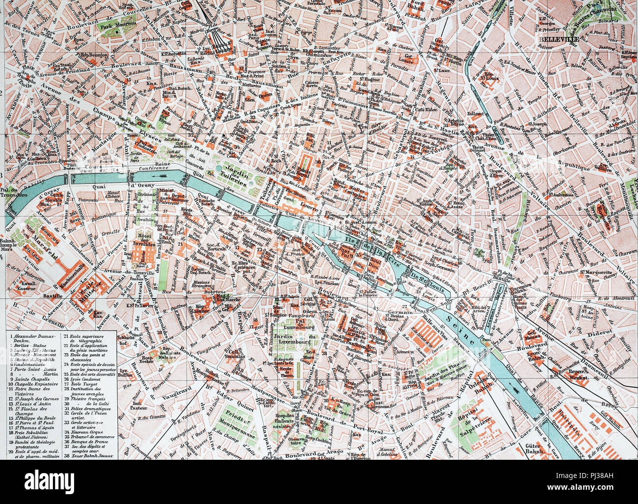 Paris Street Map Hi res Stock Photography And Images Alamy