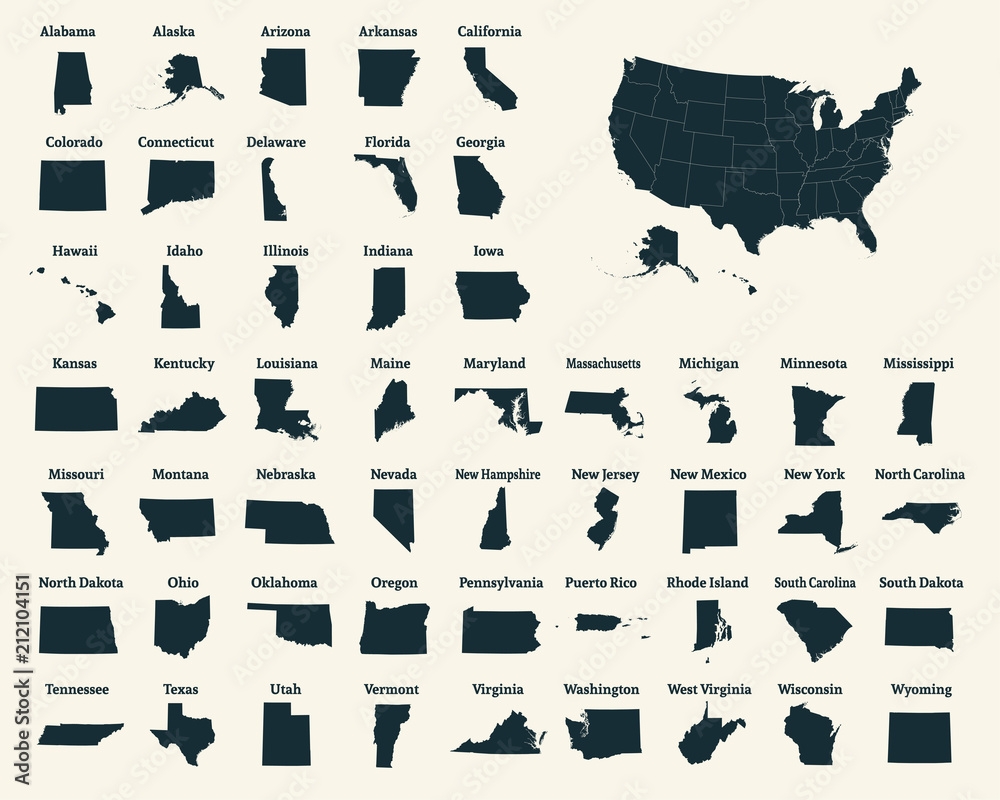 Printable Map Of The Us With States