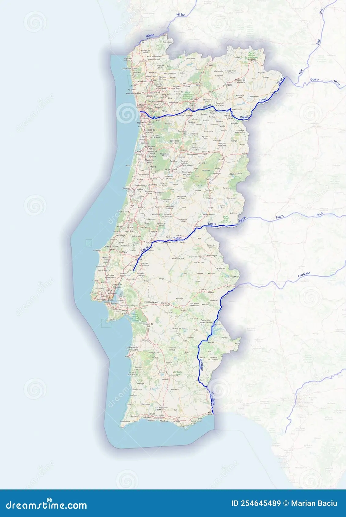 Portugal Map Printable