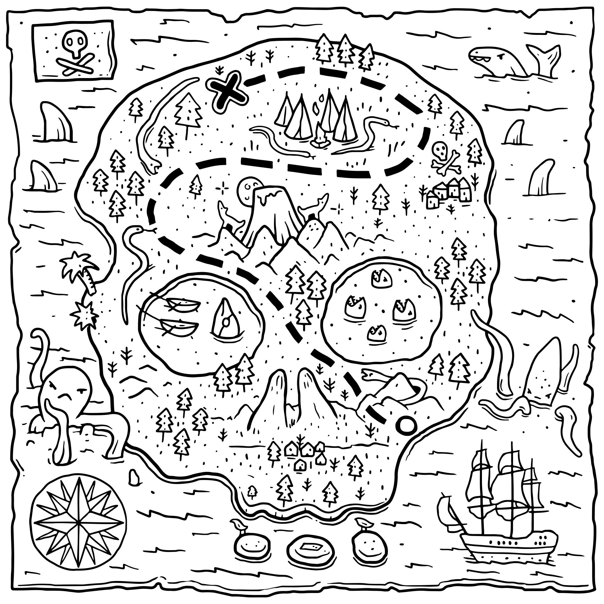 Pirate Map Template 10 Free PDF Printables Printablee