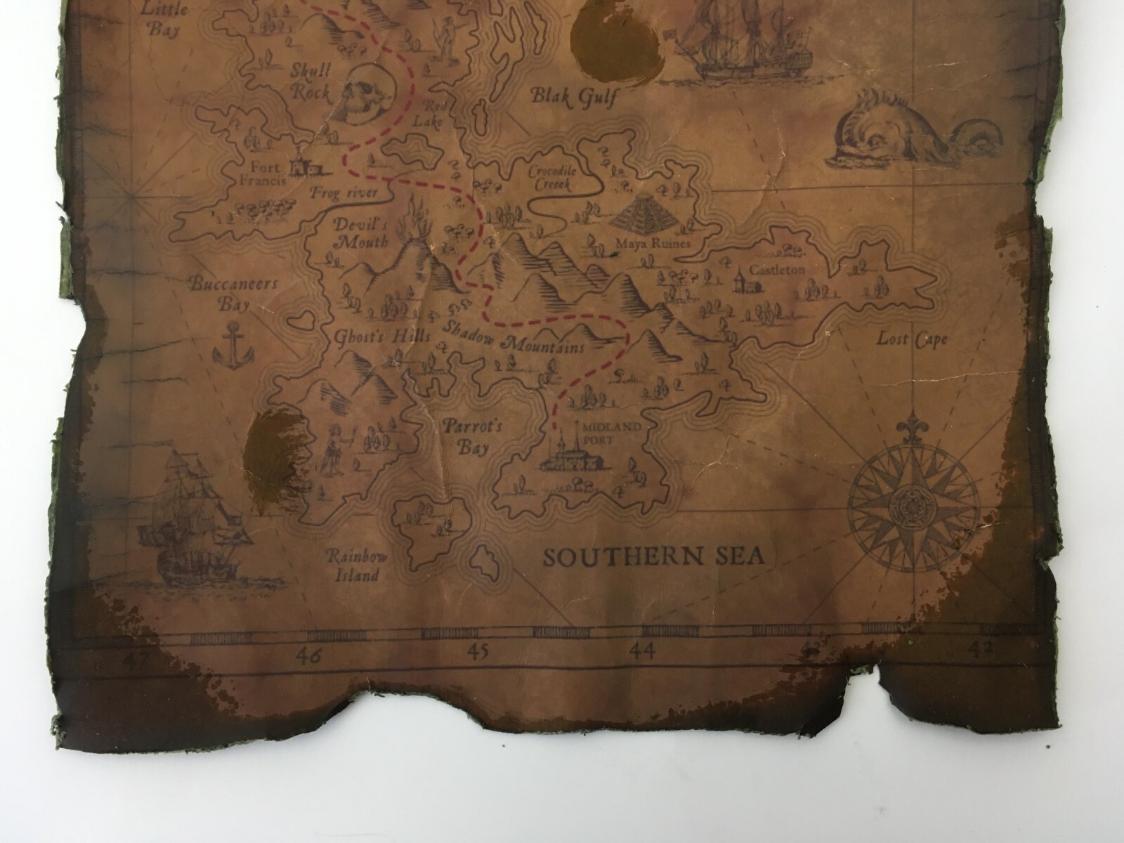 Pirate Treasure Map Pirates Gold Aged Reproduction Replica Art Poster Print Justice Dashboard