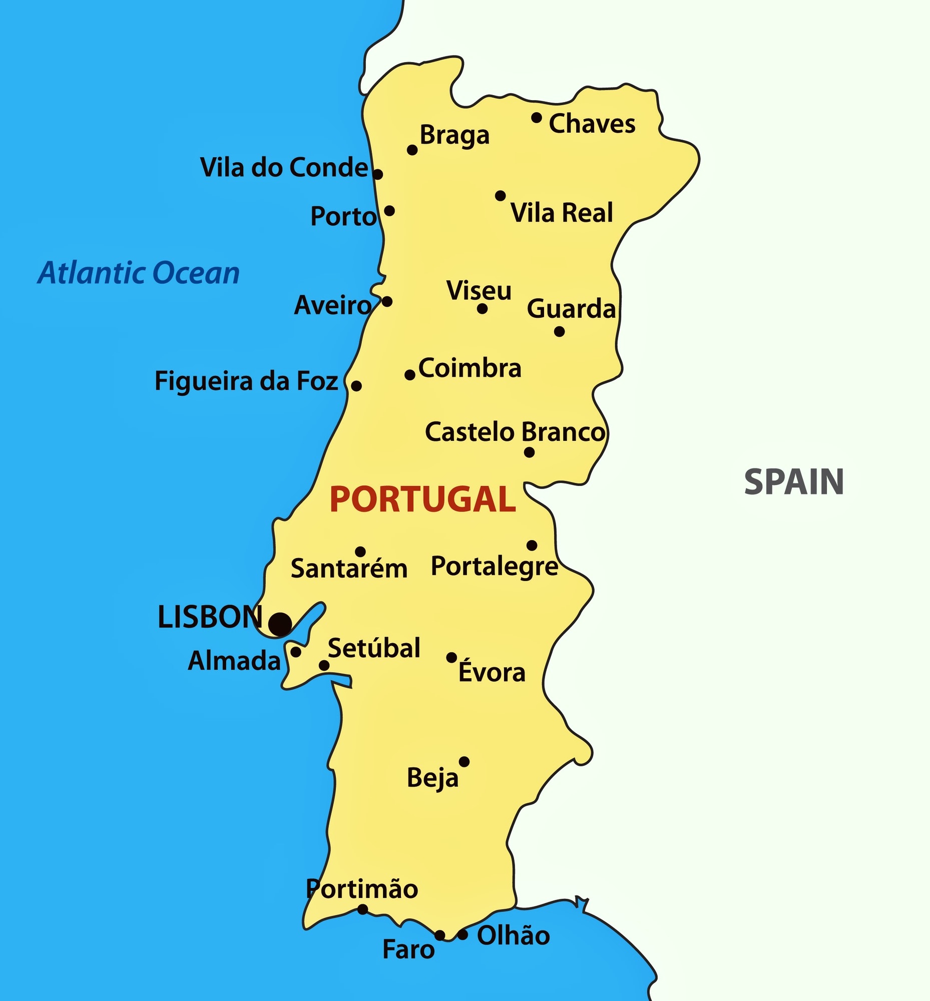 Portugal Maps Printable Maps Of Portugal For Download