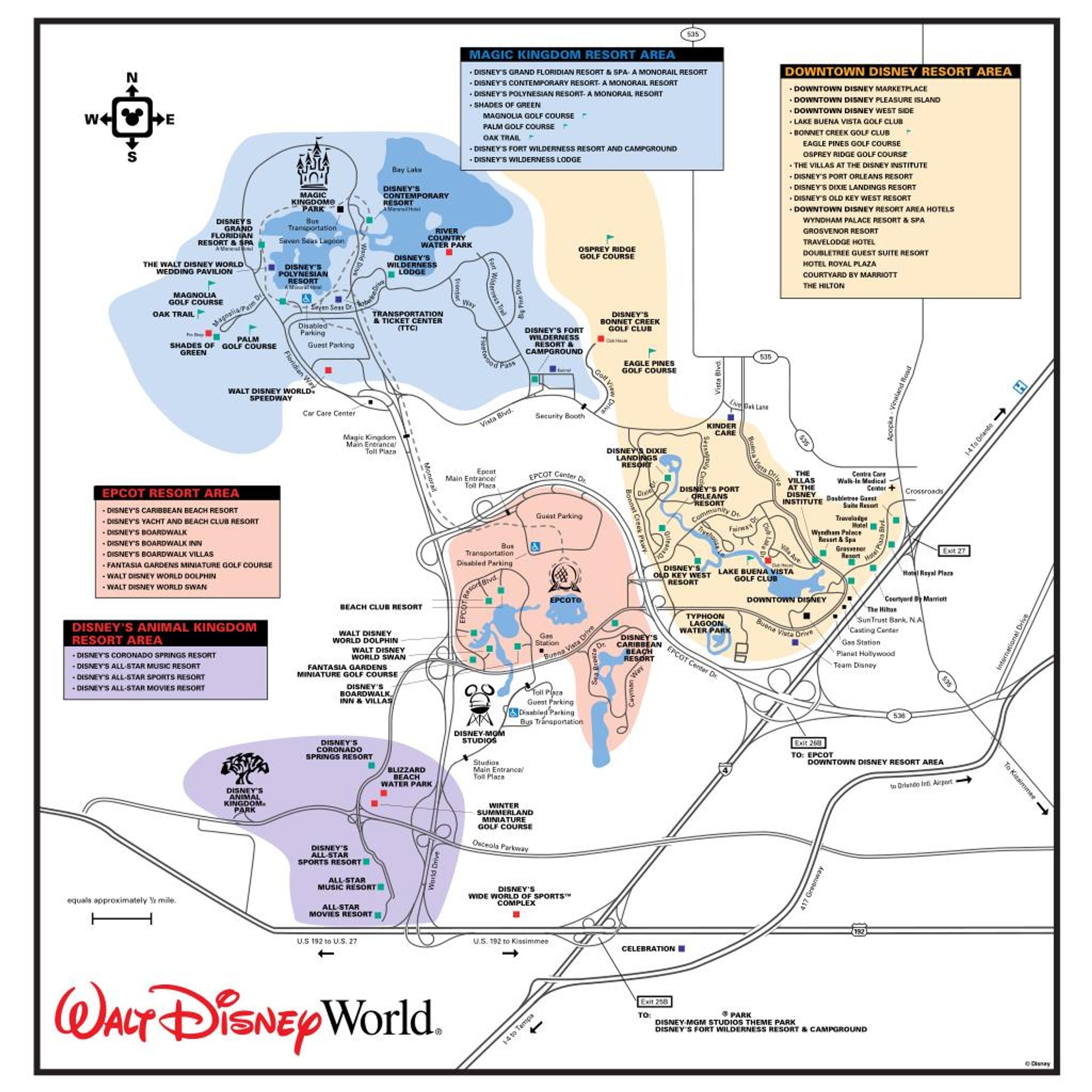 Magic Kingdom Printable Map