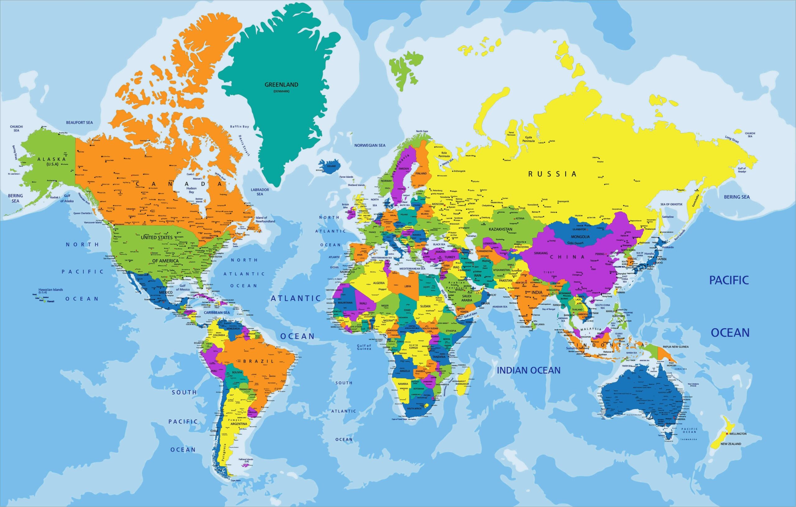 Premium Vector High Resolution Map Of The World Split Into Worksheets Library