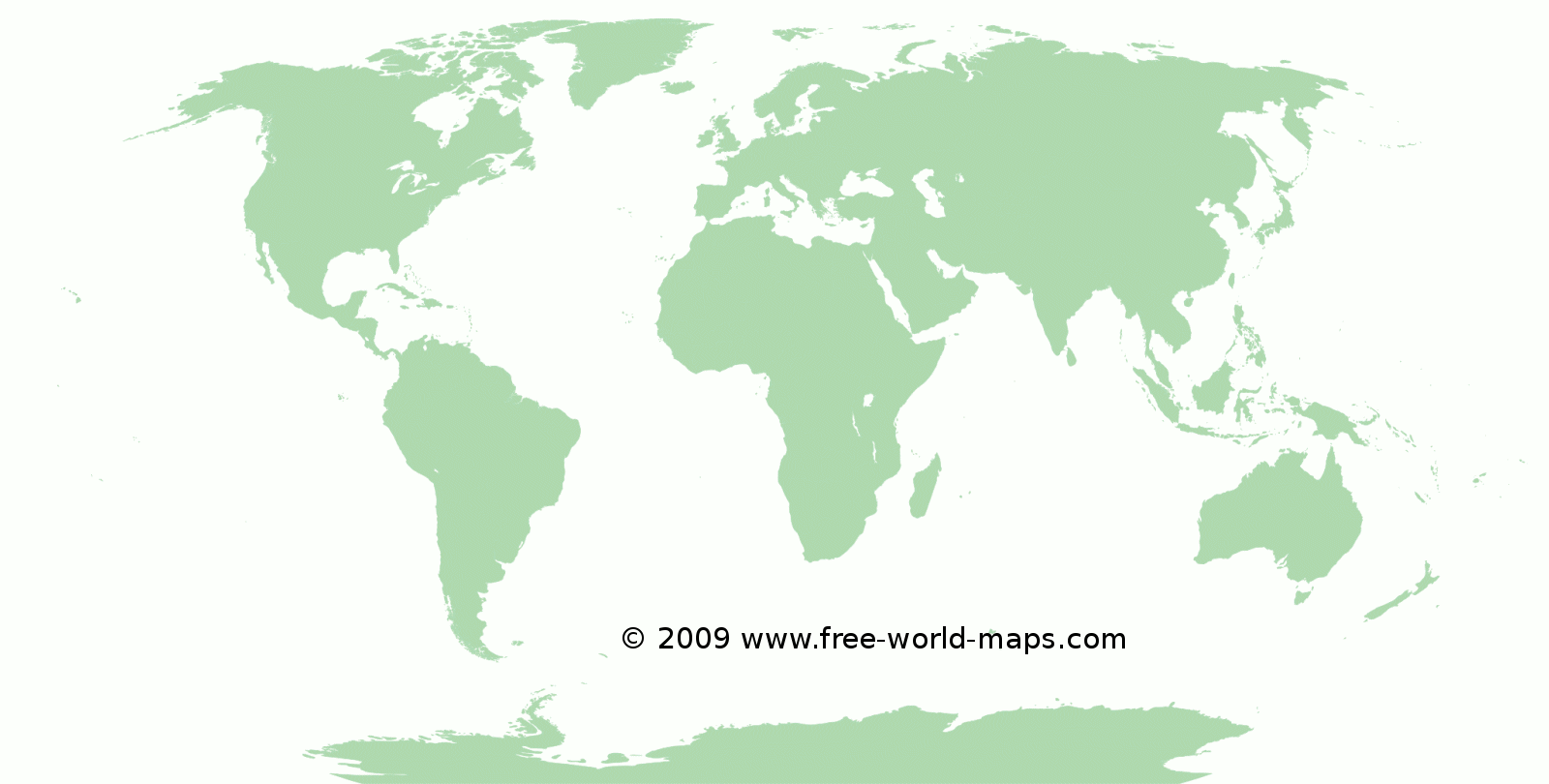 Printable Blank Green white World Map C5 Free World Maps