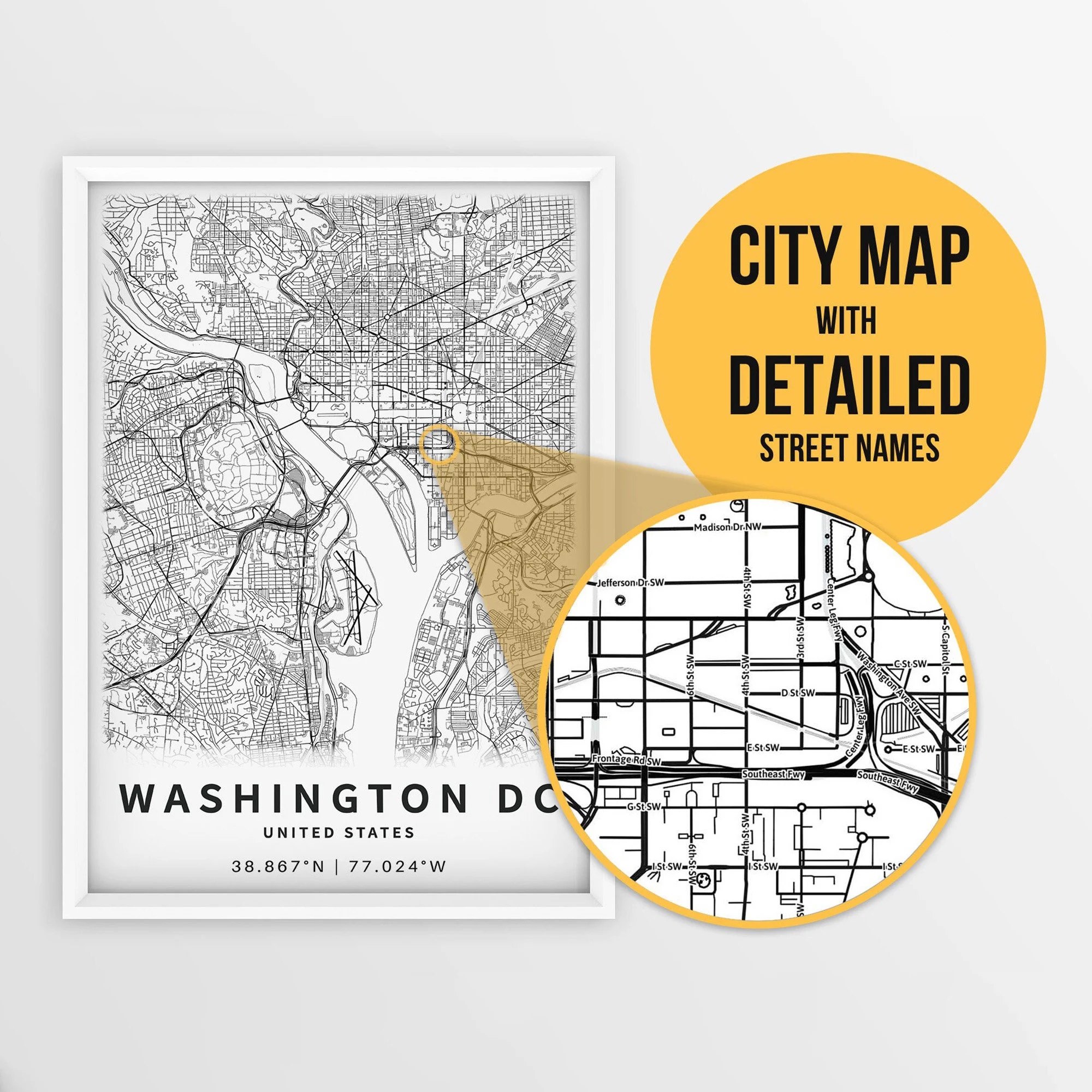 Washington Dc City Map Printable