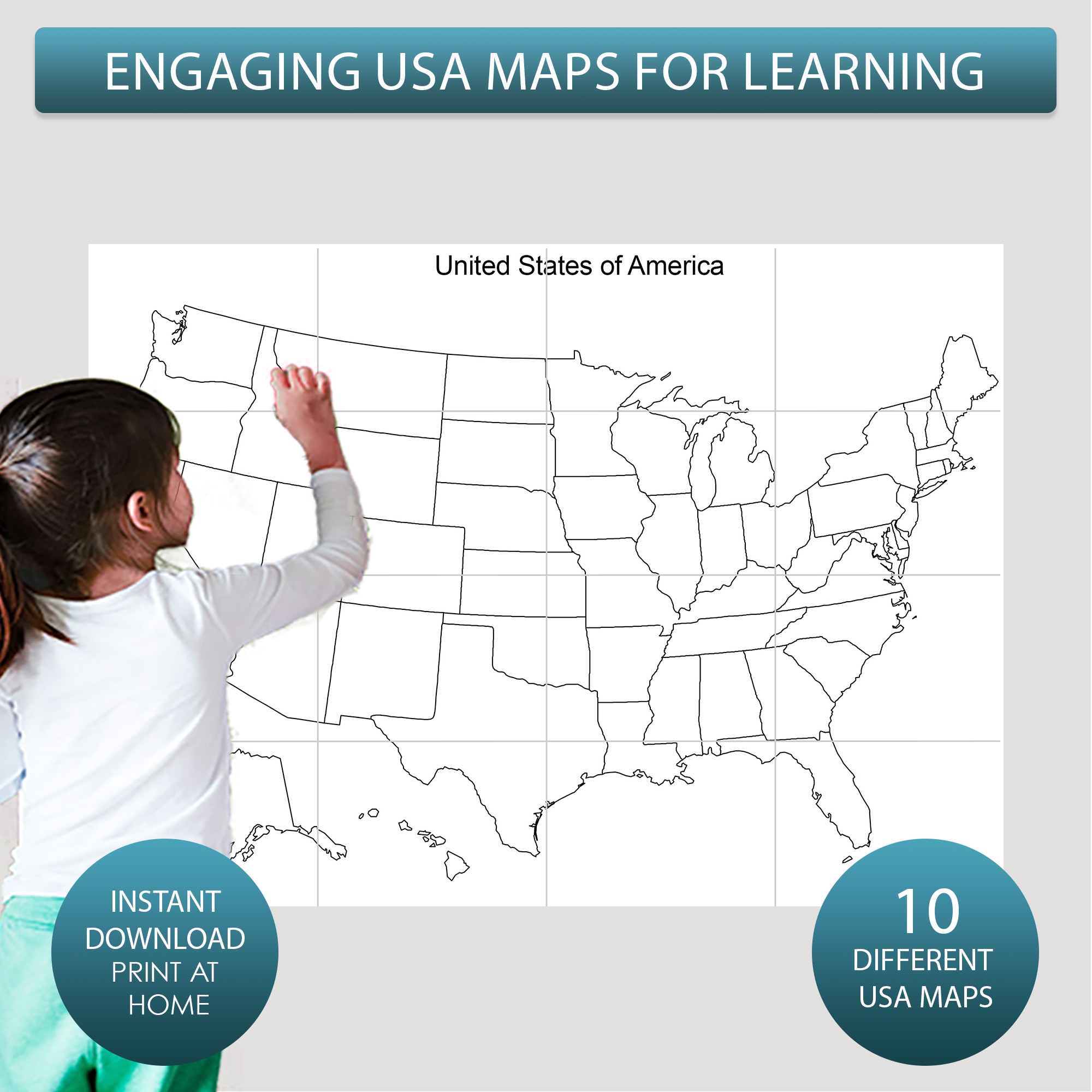 Printable Maps Of The United States Giant Coloring Maps
