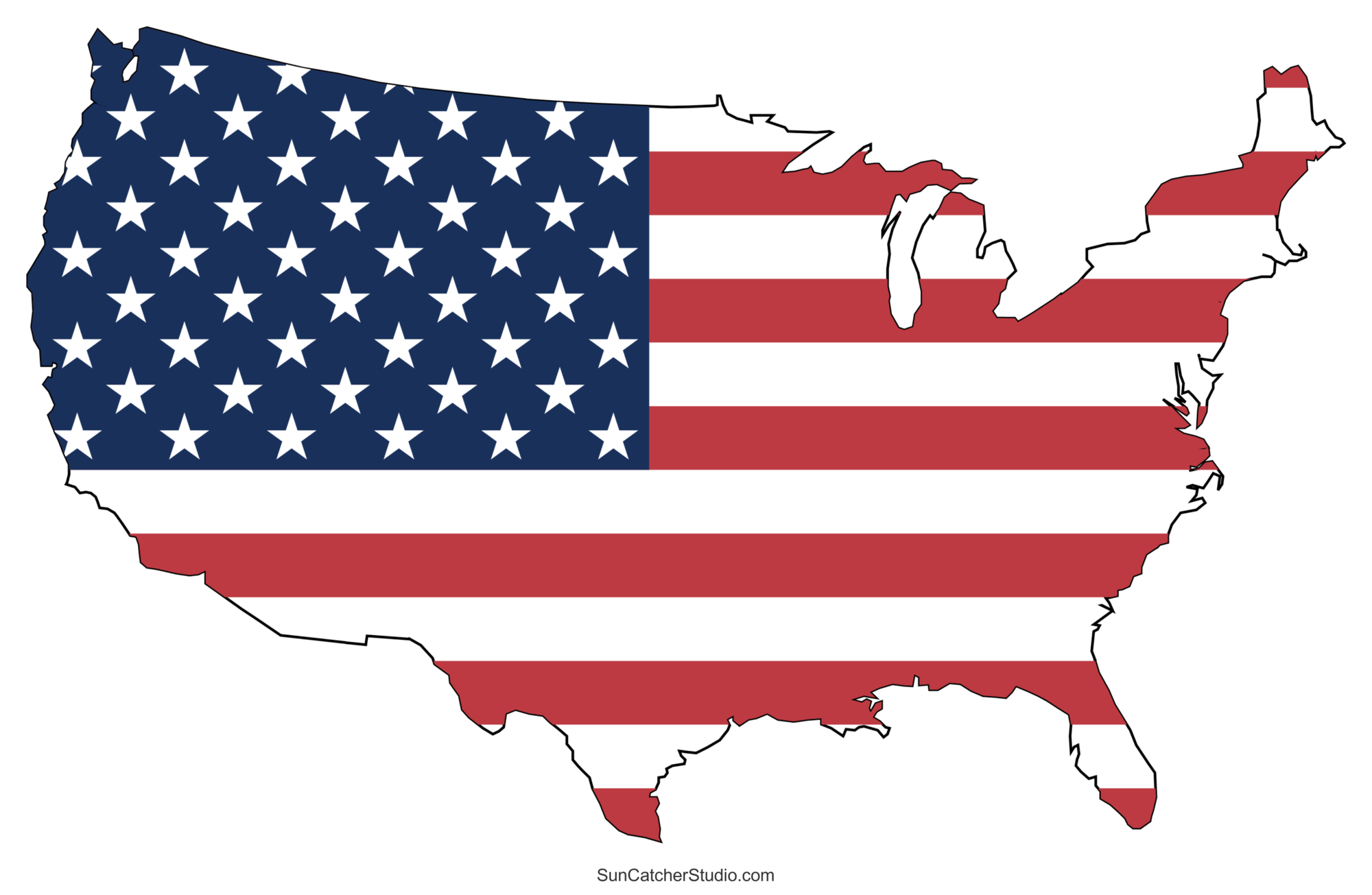 Printable US Maps With States USA United States America Free Printables Monograms Design Tools Patterns DIY Projects