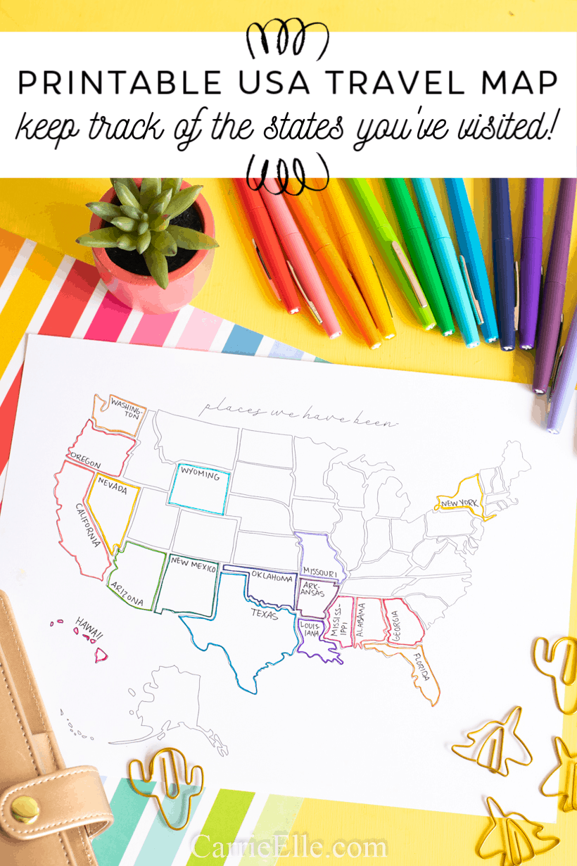 Map Of Usa Printable
