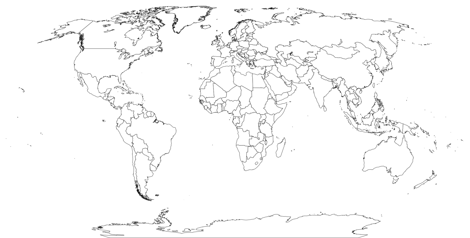 Printable World Map Coloring Page With Countries Labeled
