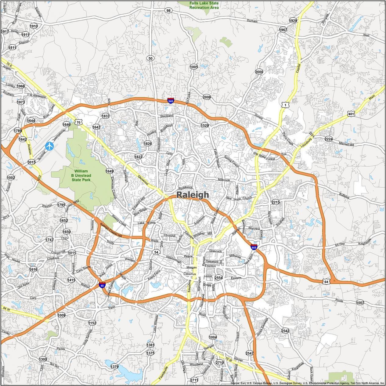 Printable Map North Carolina