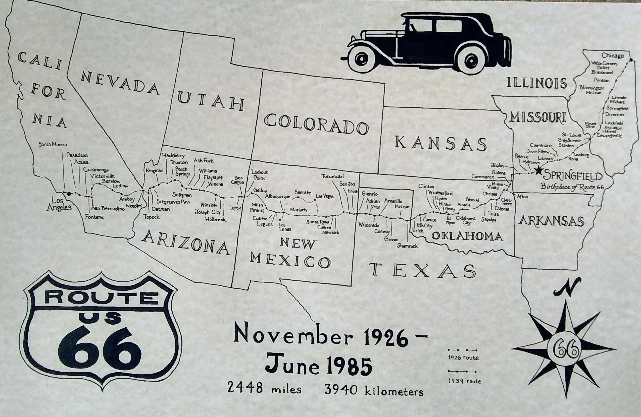 Route 66 Map