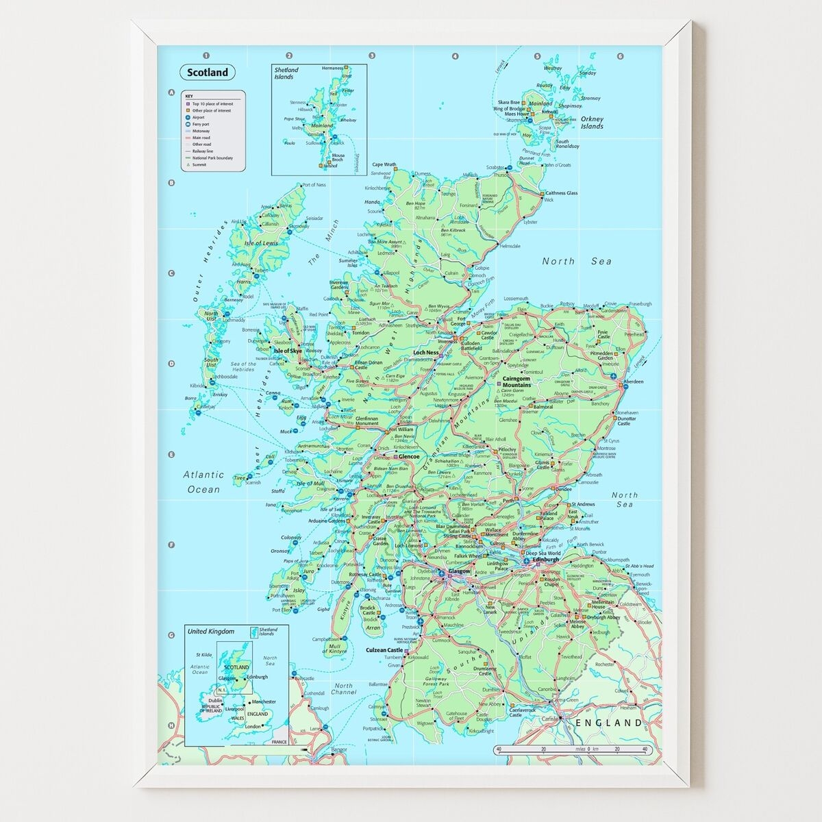 Printable Scotland Map