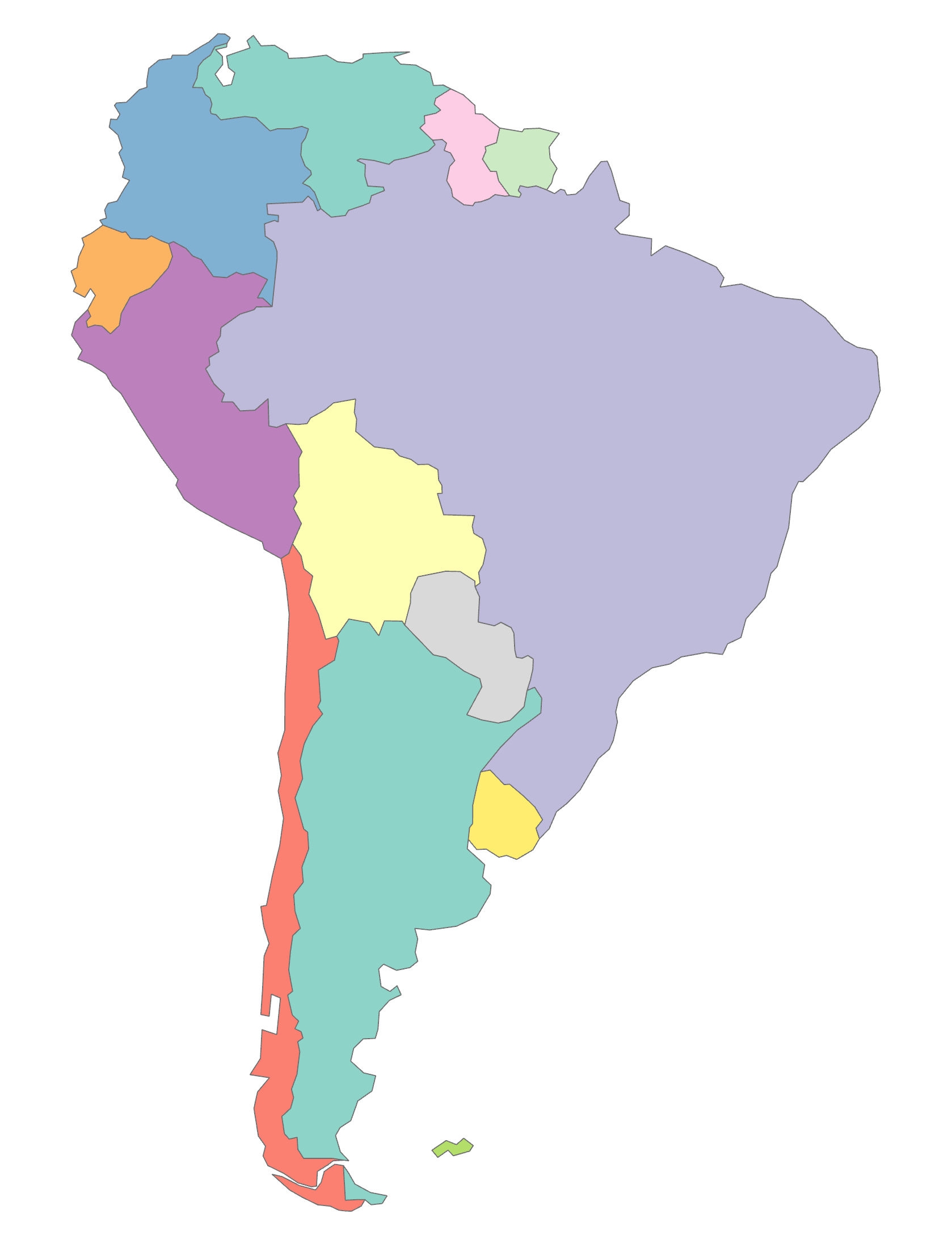 Printable Outline Map Of The World