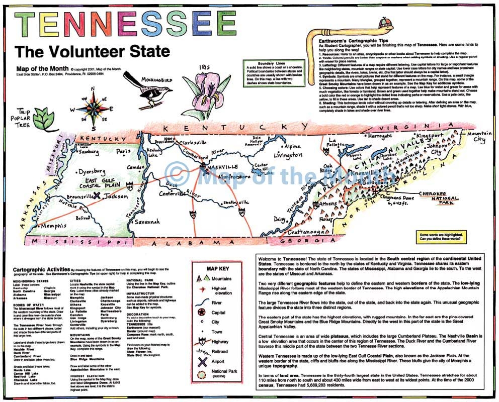 Tennessee Map