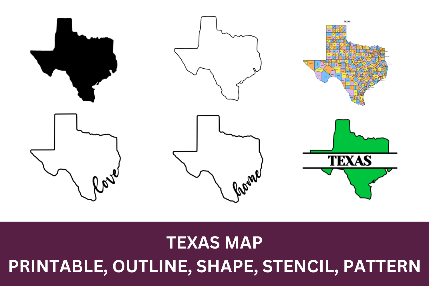 State Of Texas Map Printable