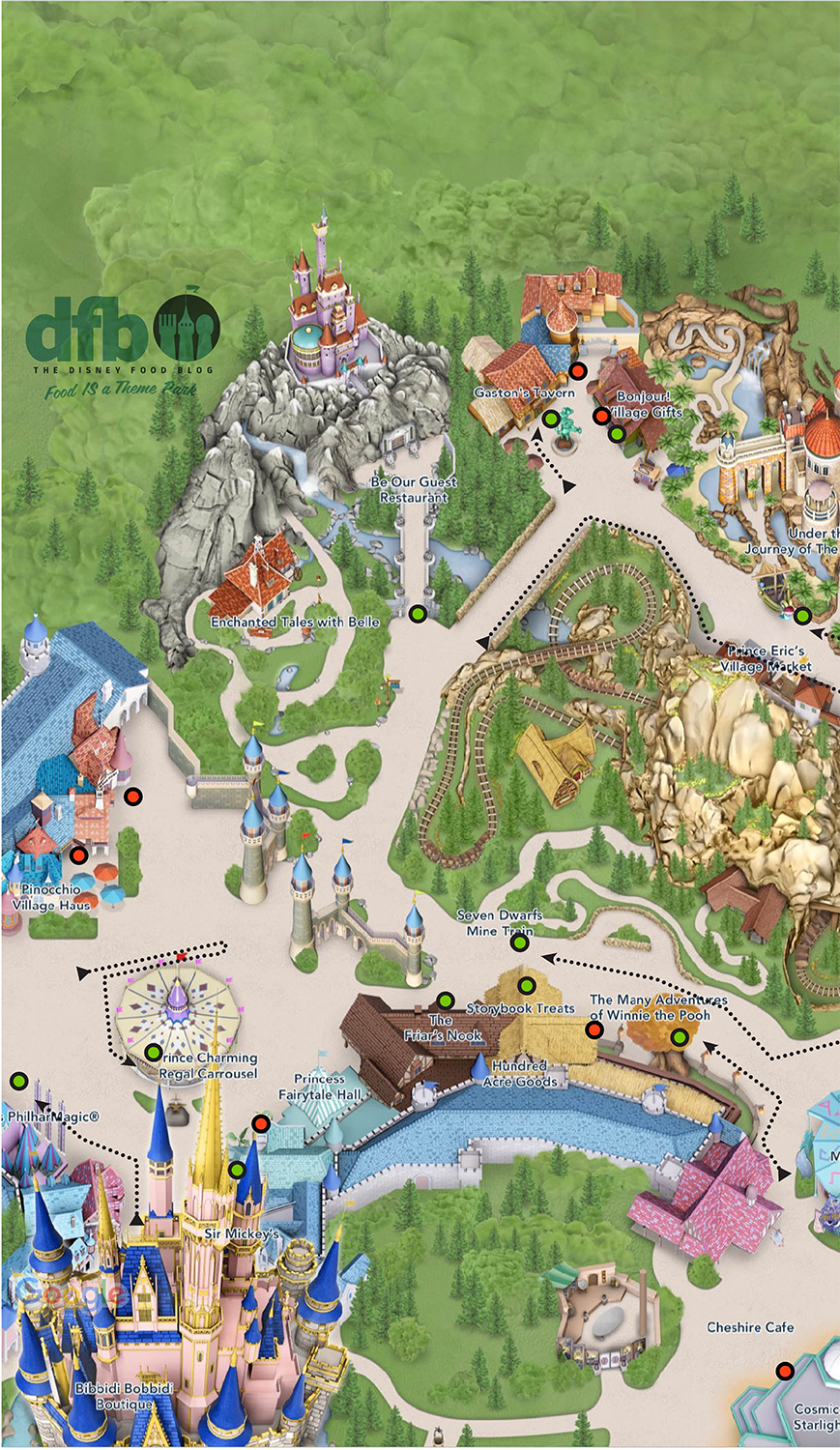 The Magic Kingdom Map That Disney WONT Print The Disney Food Blog Worksheets Library