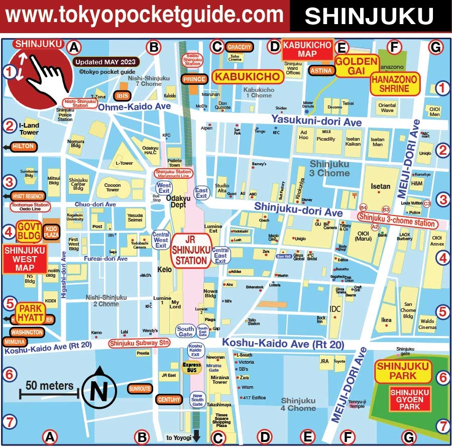 Printable Map Of Tokyo Attractions
