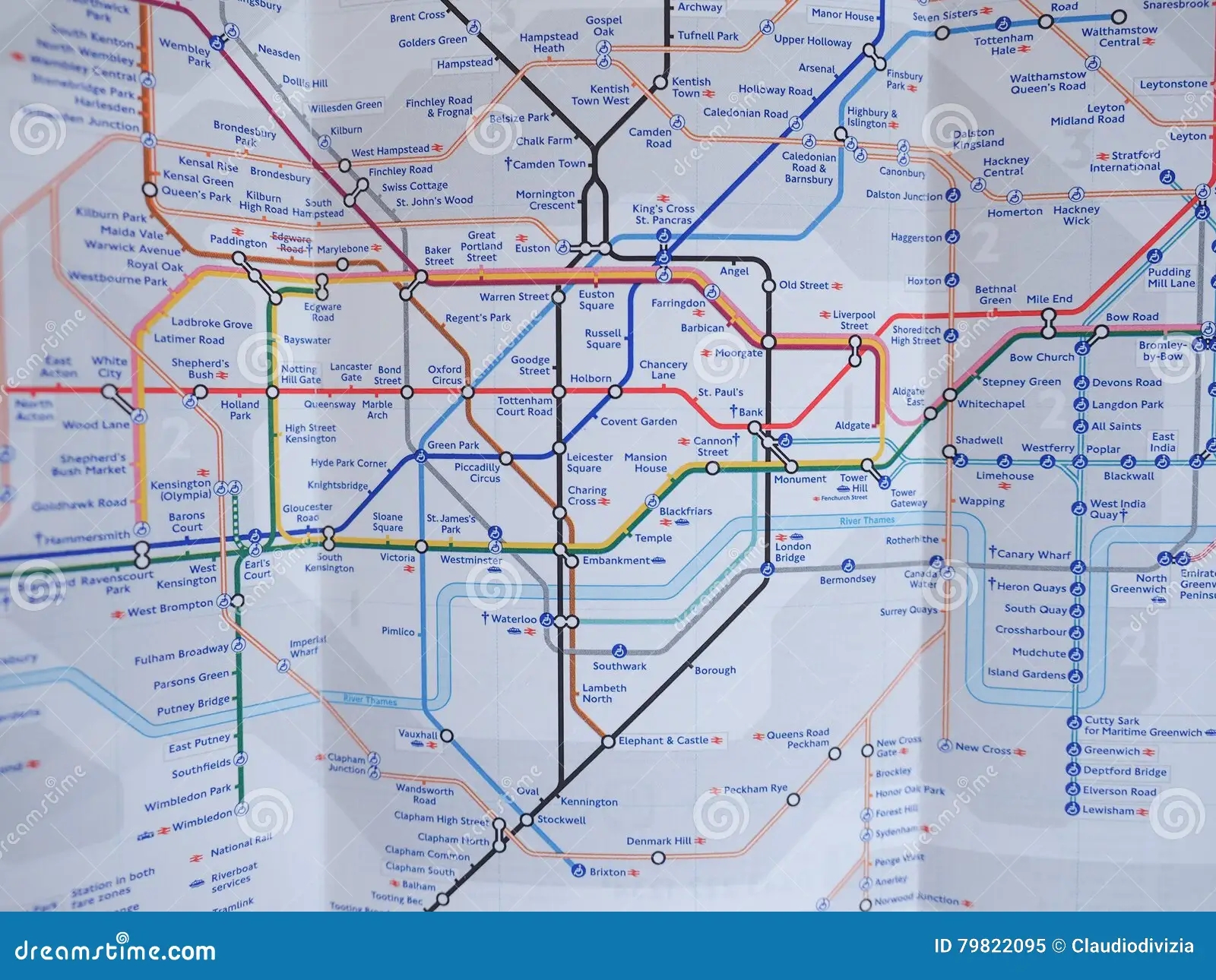 Tube Map Of London Underground Editorial Image Image Of Lines Illustrative 79822095