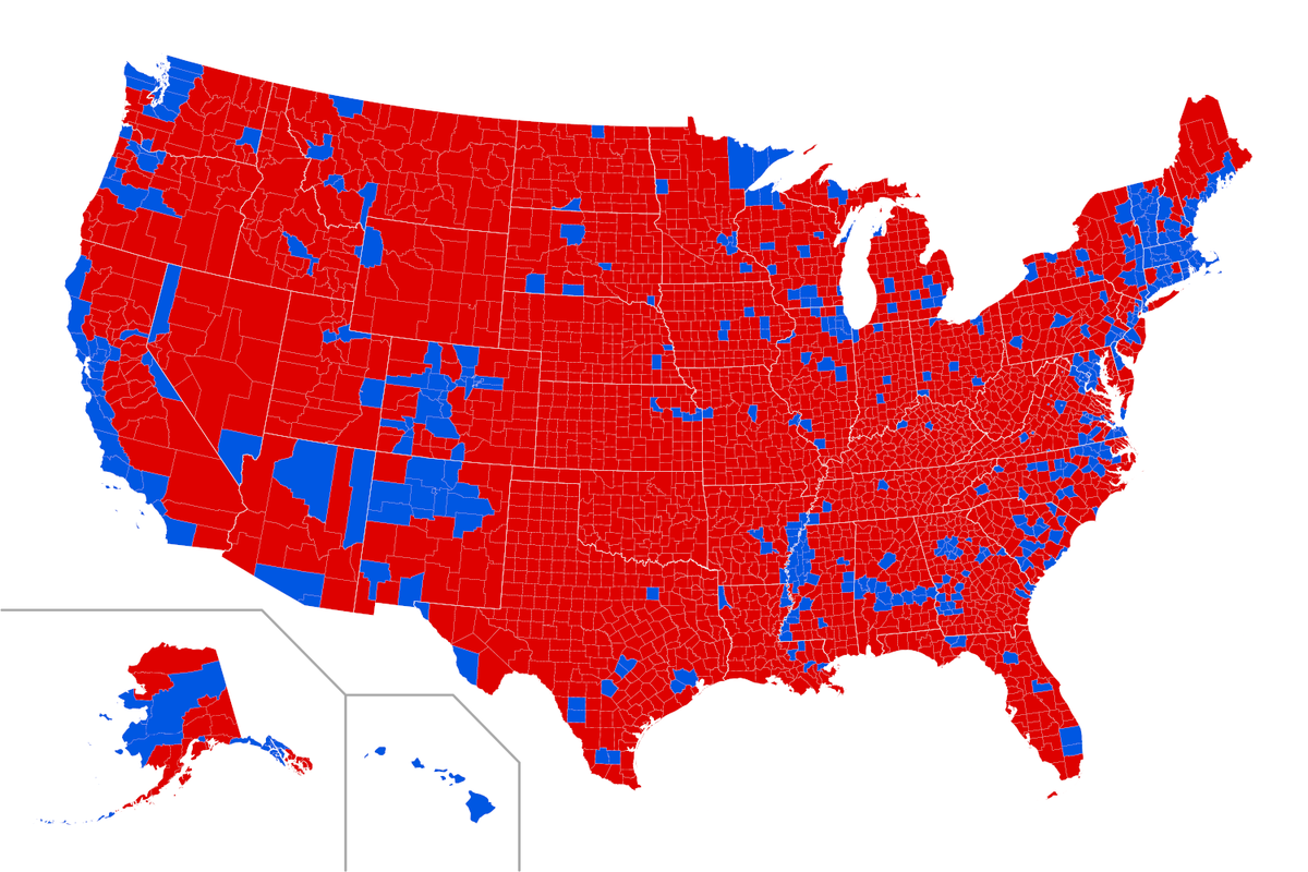 U S County Electoral Map 2024 Presidential Election Trump Harris Poster Print EBay