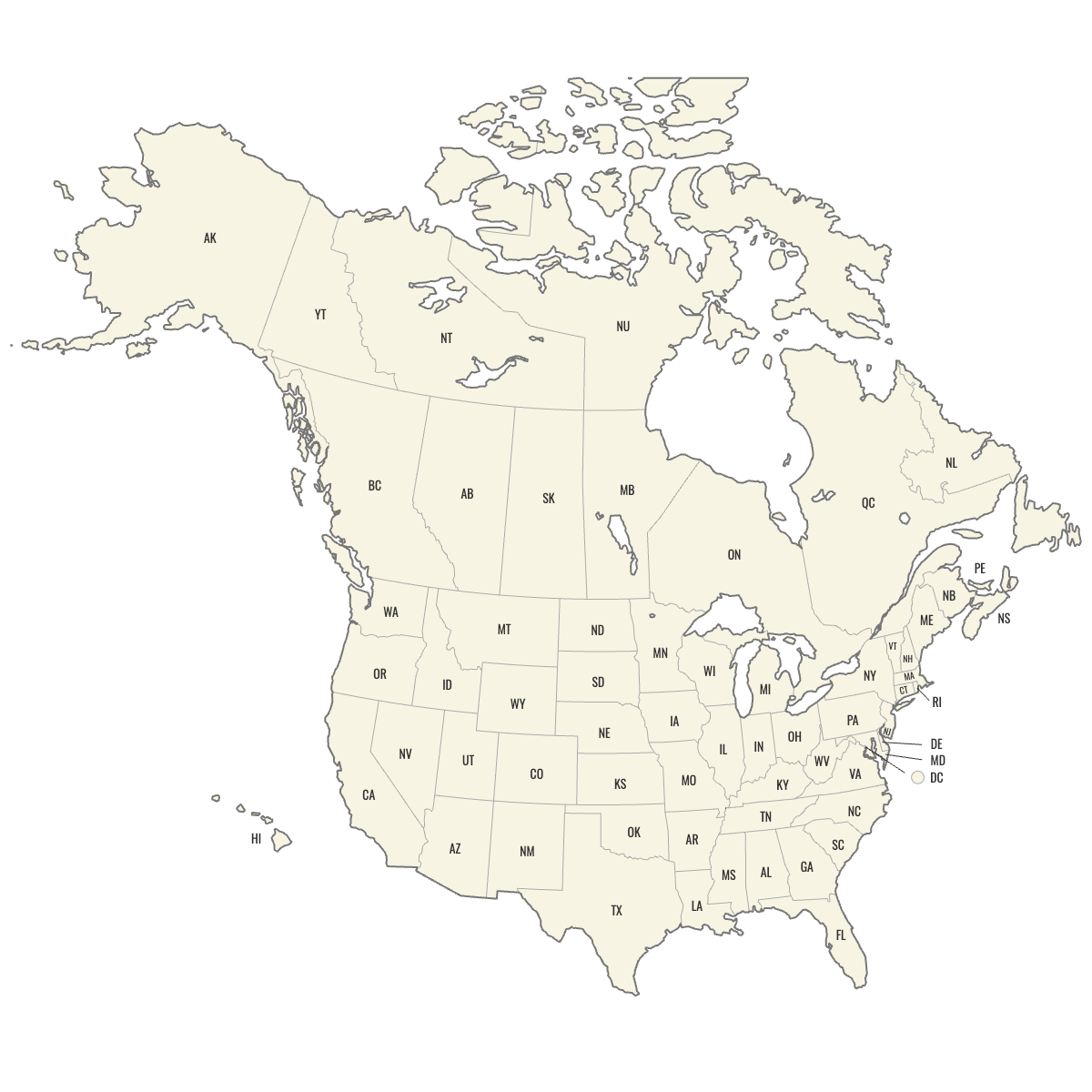 United States And Canada Map Ultimaps