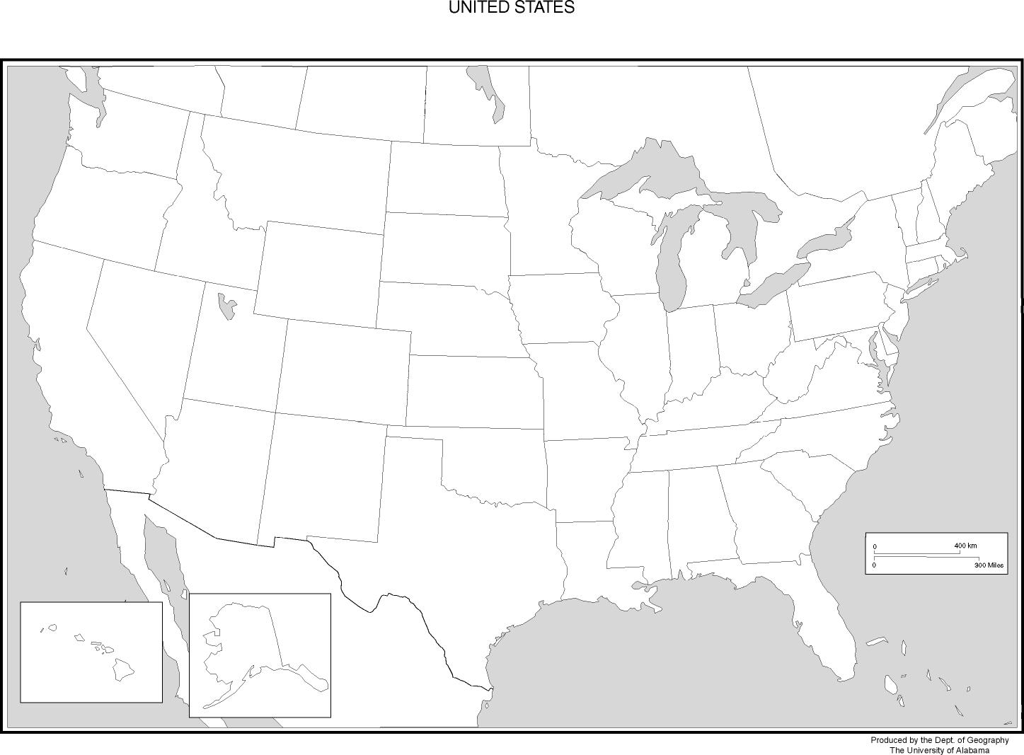 Usa Blank Map Printable