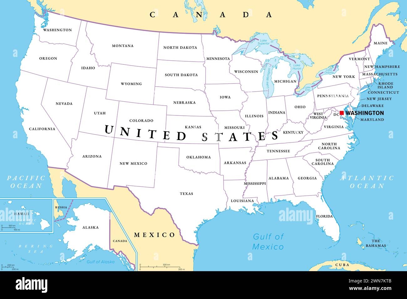 Us Map With States Labeled Printable