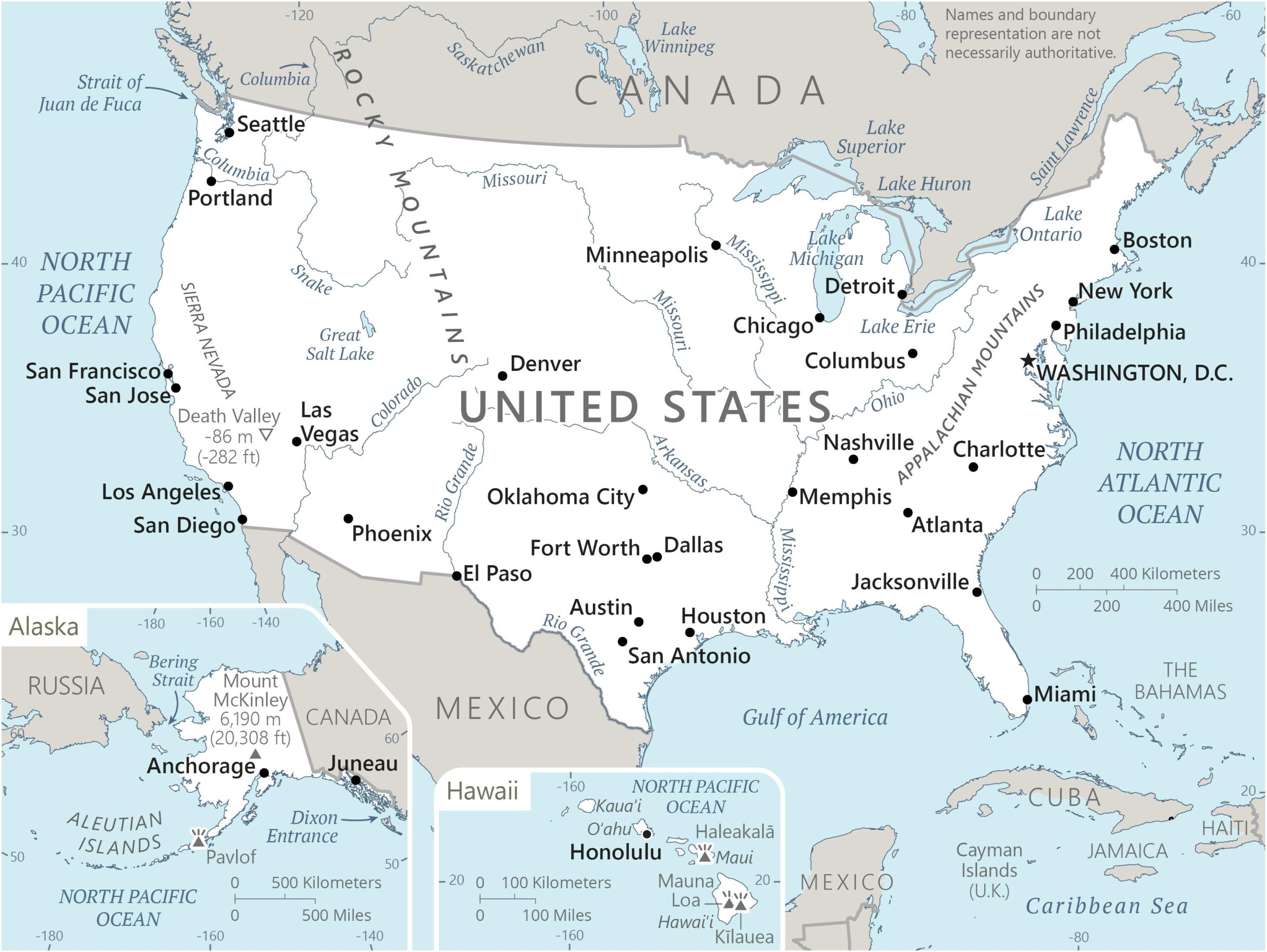 United States Map And Satellite Image