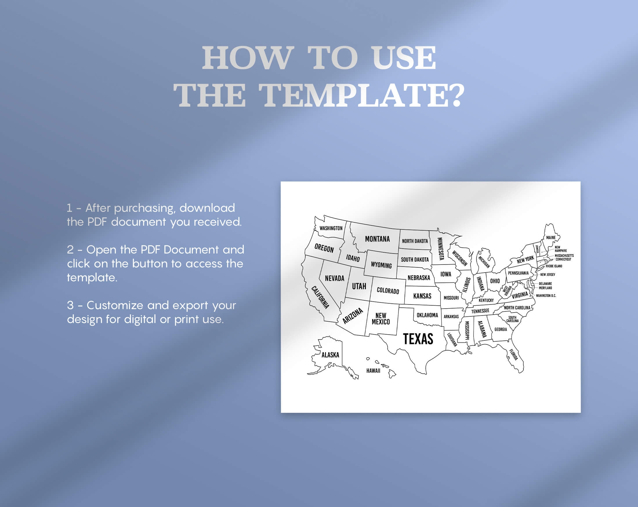 United States Map Printable Pdf