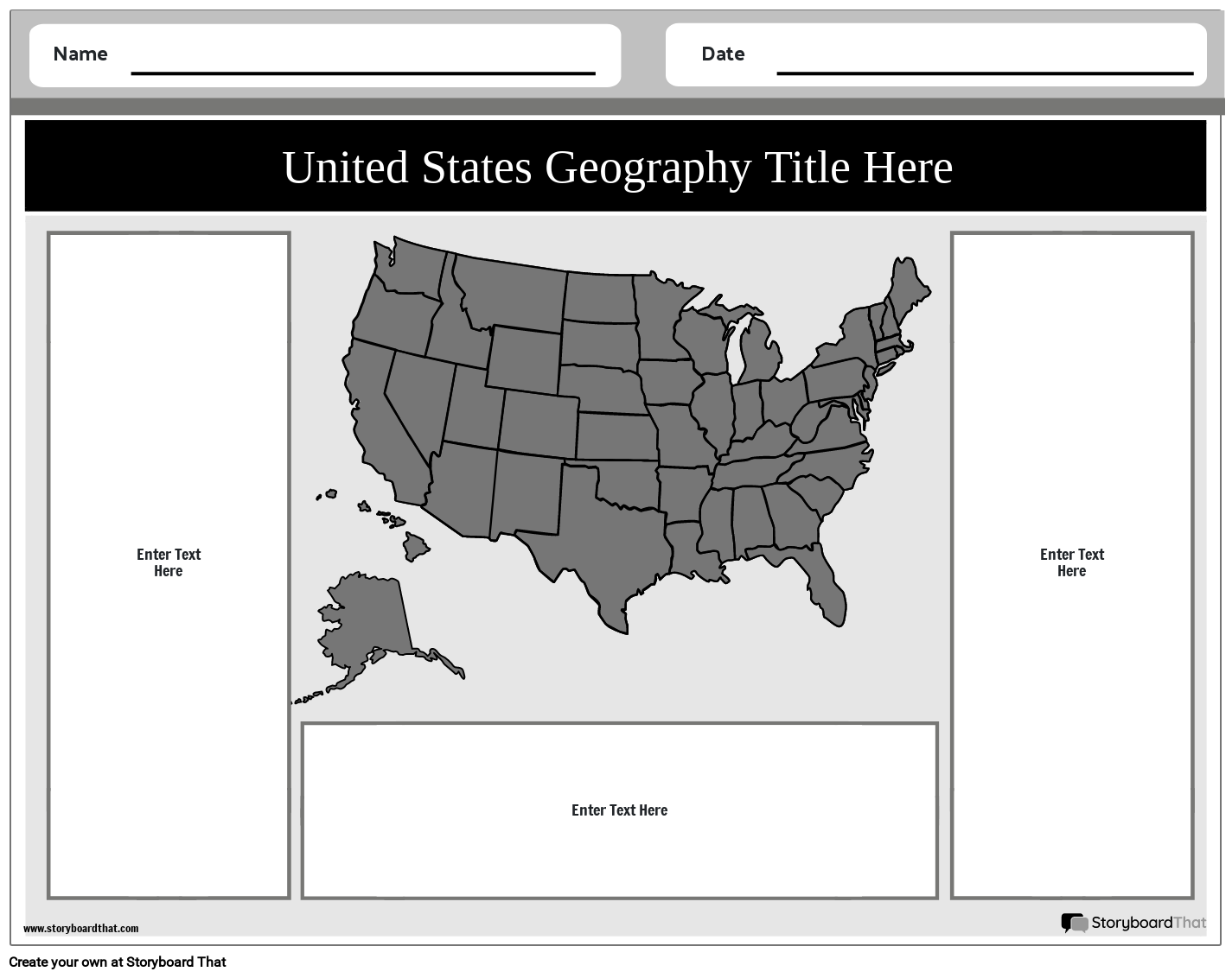 Blank Map Of United States Printable